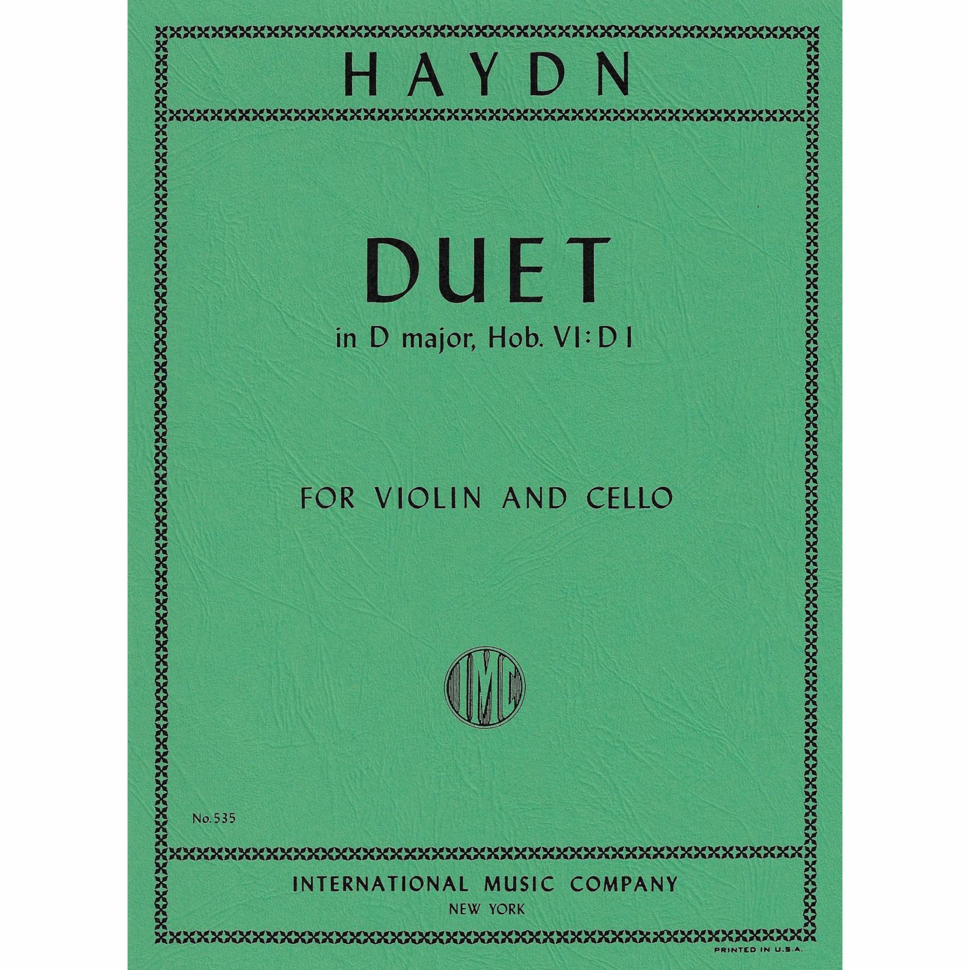 Haydn -- Duet in D Major, Hob. VI:D1 for Violin and Cello