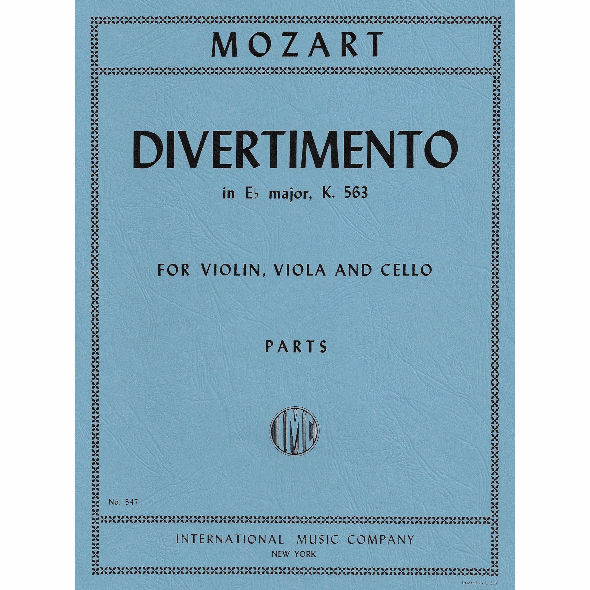 Mozart -- Divertimento in E-flat Major, K. 563 for Violin, Viola, and Cello