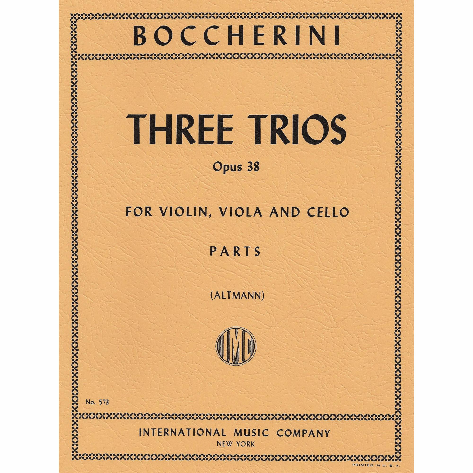 Boccherini -- Three Trios, Op. 38 for Violin, Viola, and Cello