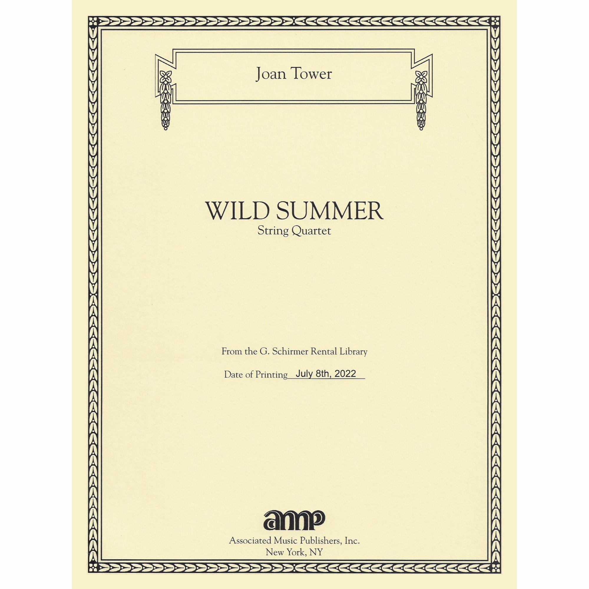 Tower -- Wild Summer for String Quartet