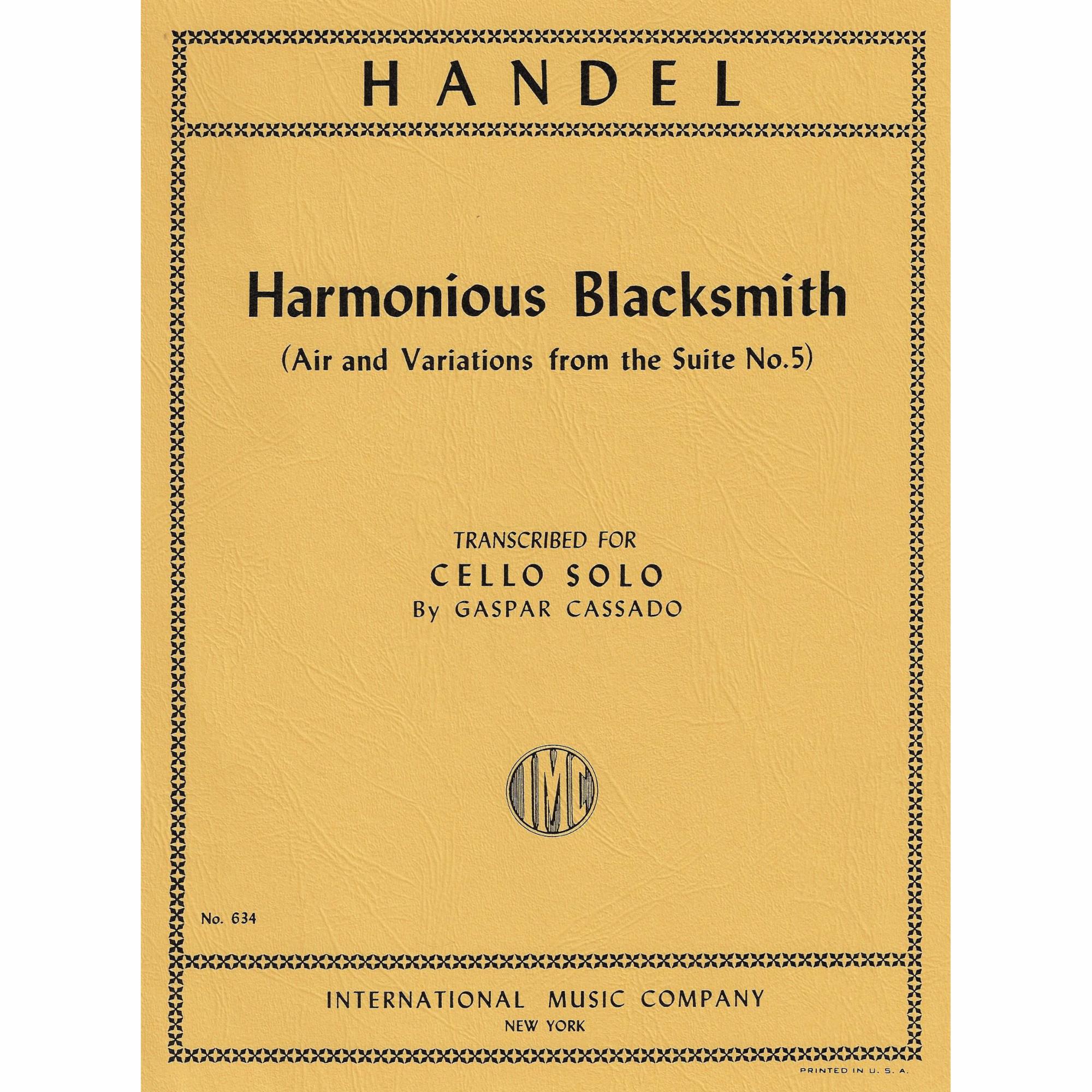 Handel -- Harmonious Blacksmith for Solo Cello