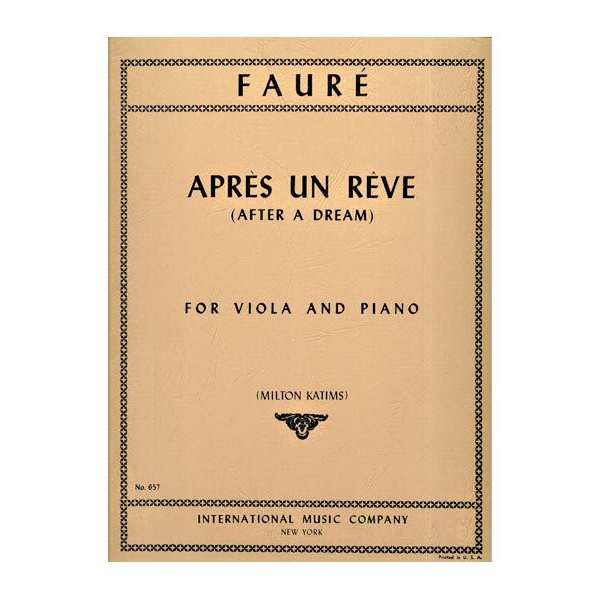 Apres un Reve (After a Dream) for Viola and Piano