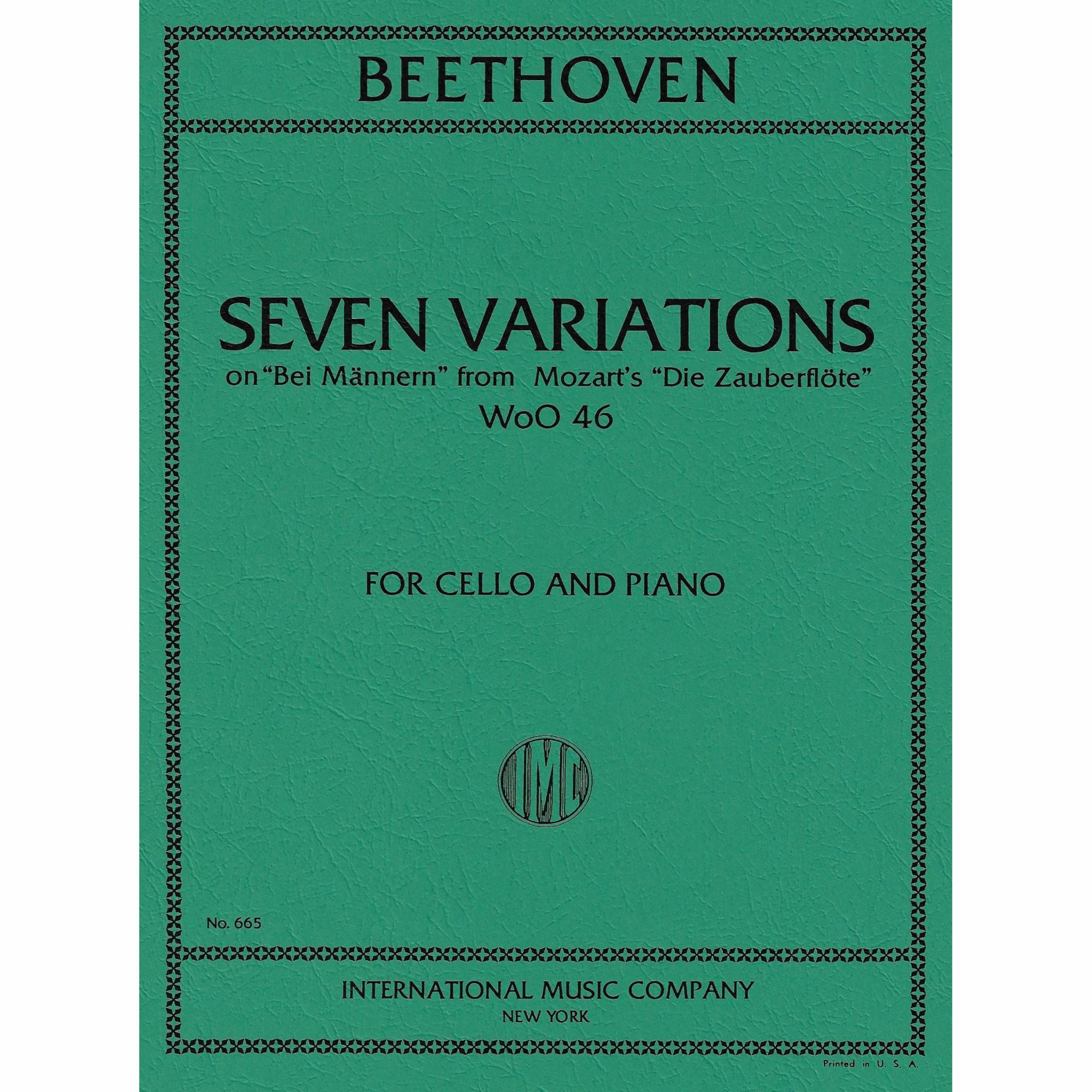 7 Variations on 'Bei Mannern', WoO 46 for Cello and Piano