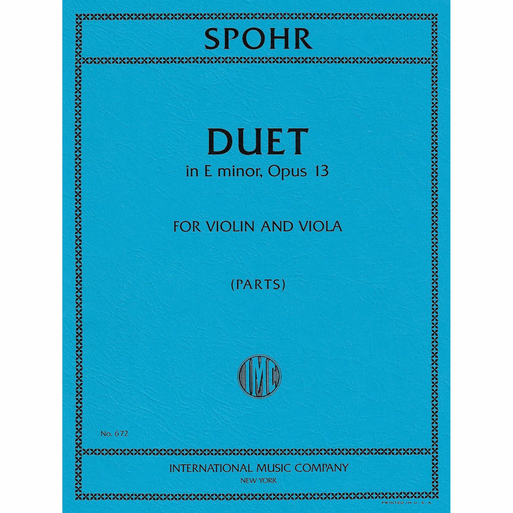 Spohr -- Duet in E Minor, Op. 13 for Violin and Viola