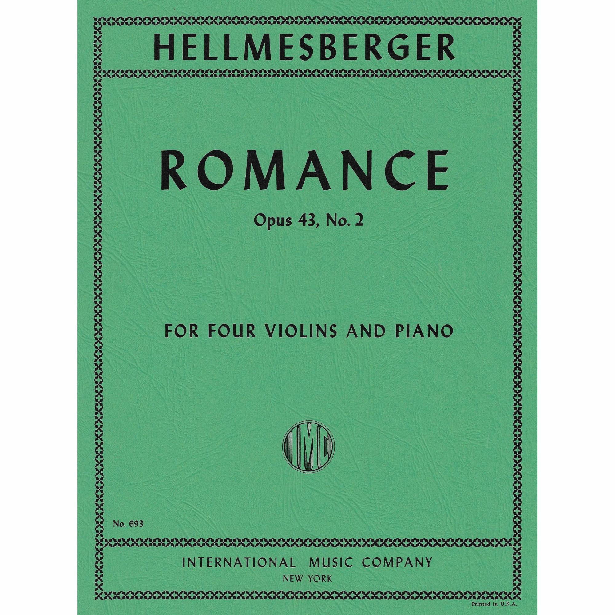 Hellmesberger -- Romance, Op. 43, No. 2 for Four Violins and Piano