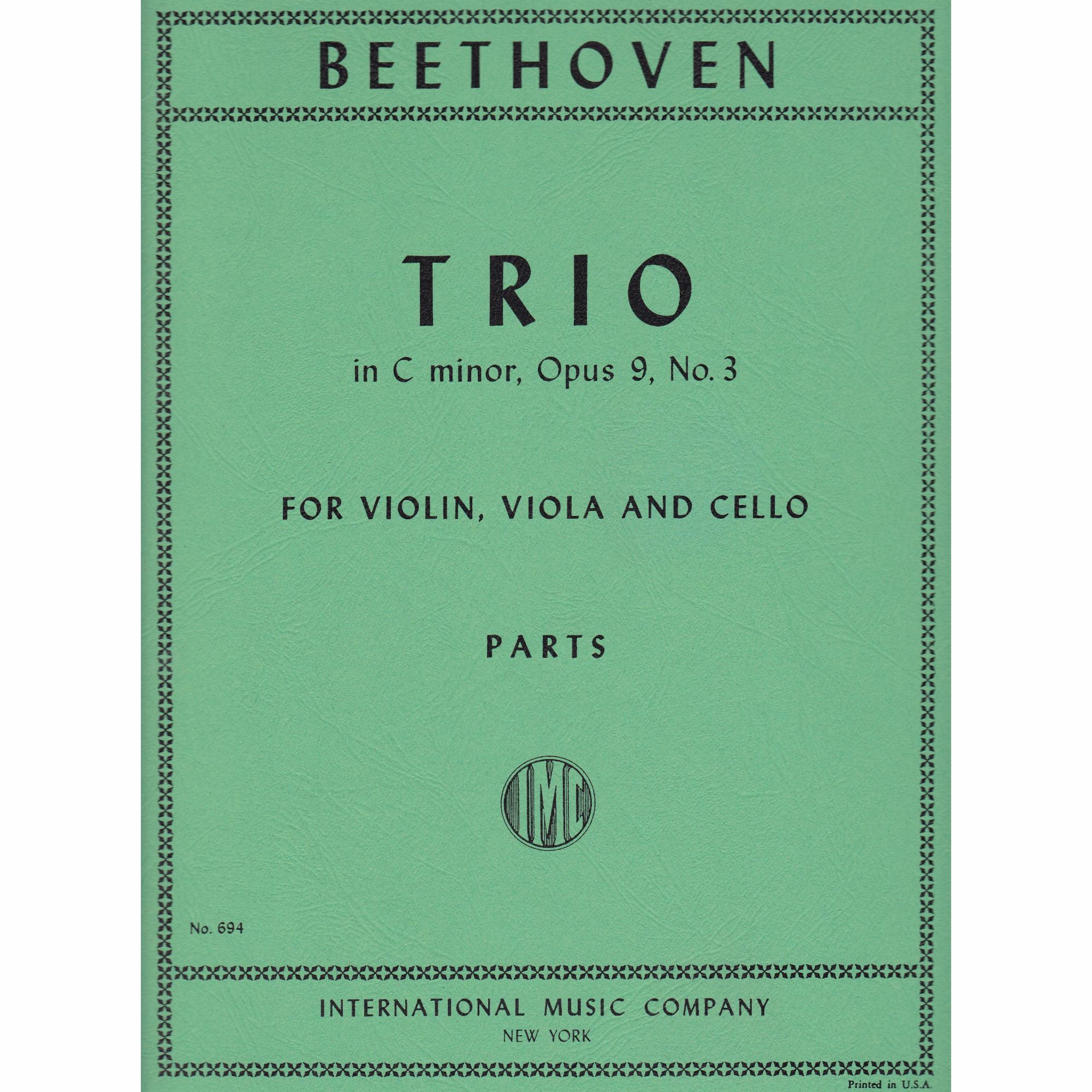Trio in C Minor, Op. 9, No. 3 for Violin, Viola and Cello