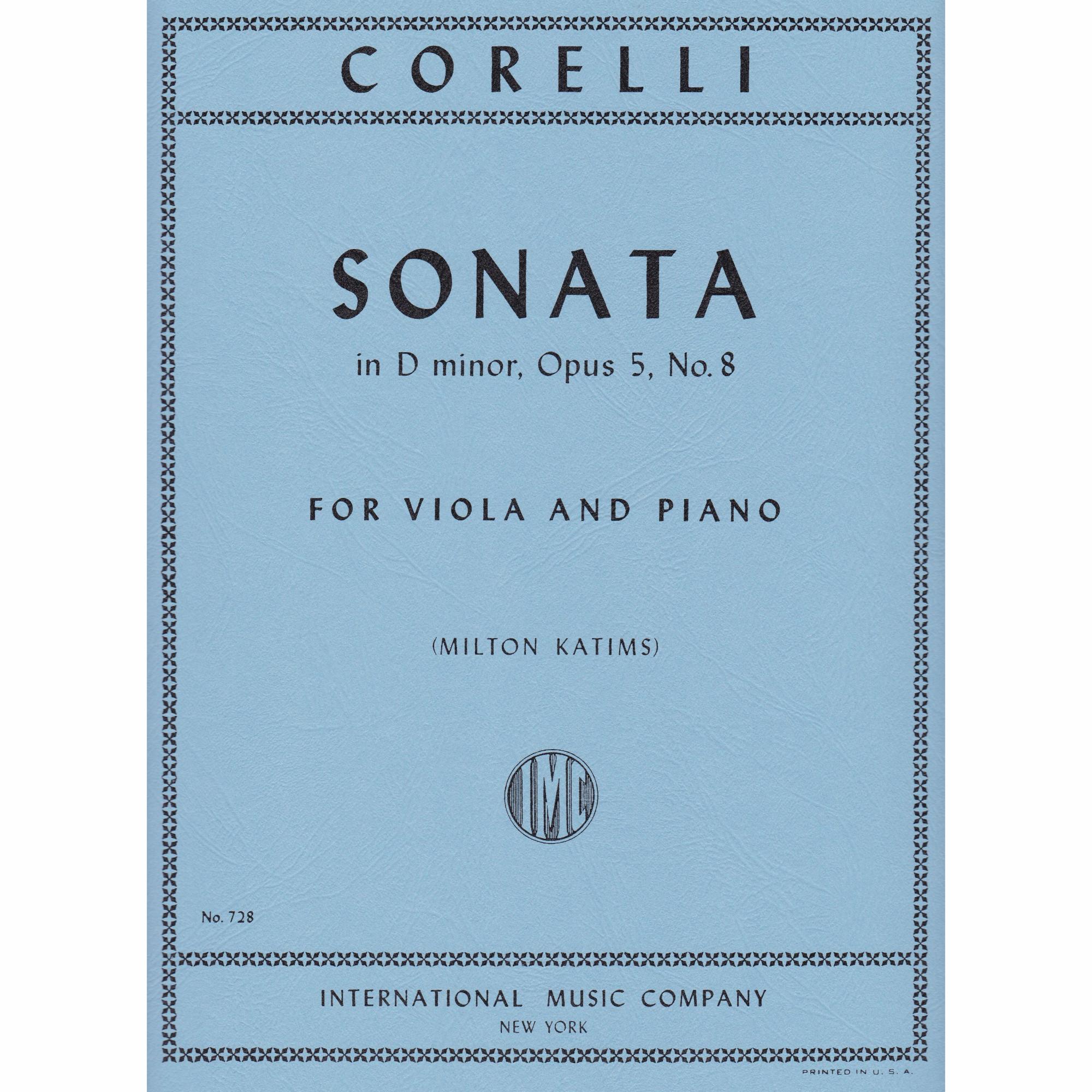 Viola Sonata in D Minor, Op. 5, No. 8