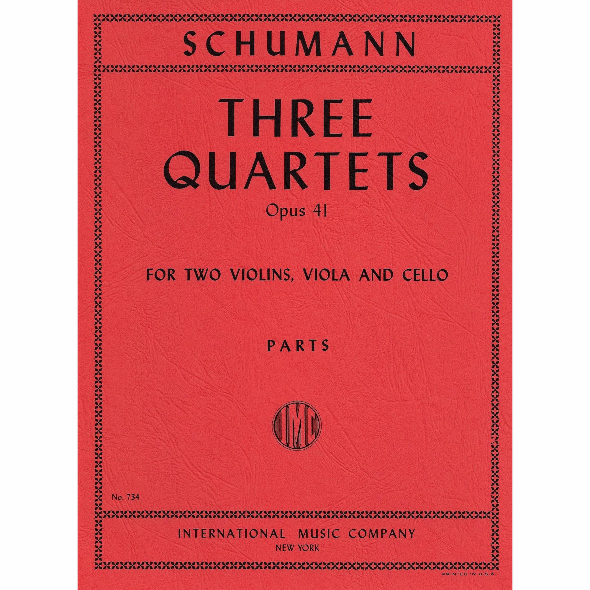 Schumann -- Three String Quartets, Op. 41
