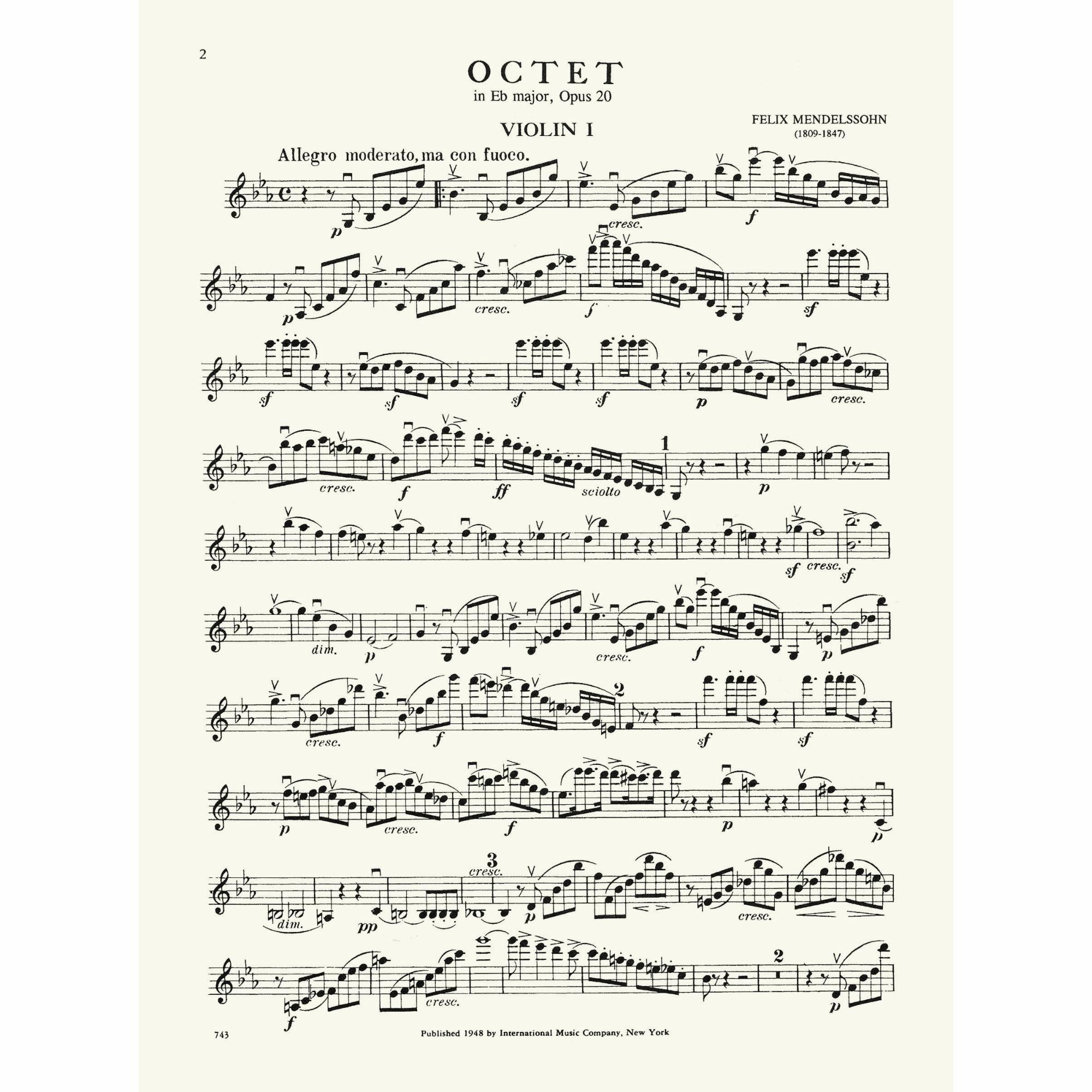 Sample: Violin I (Pg. 2)