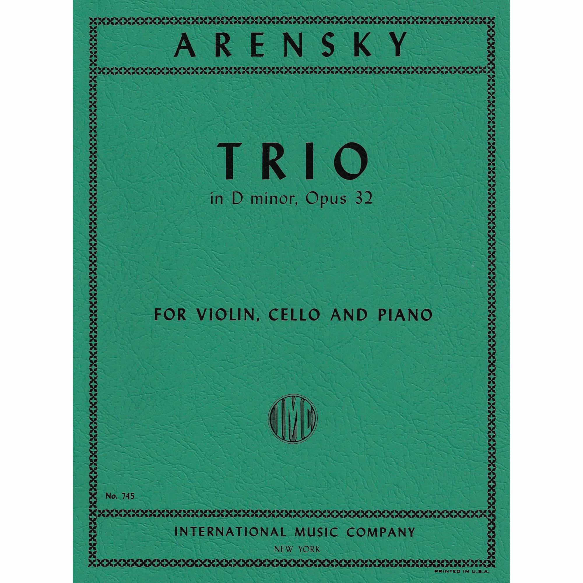Arensky -- Piano Trio in D Minor, Op. 32