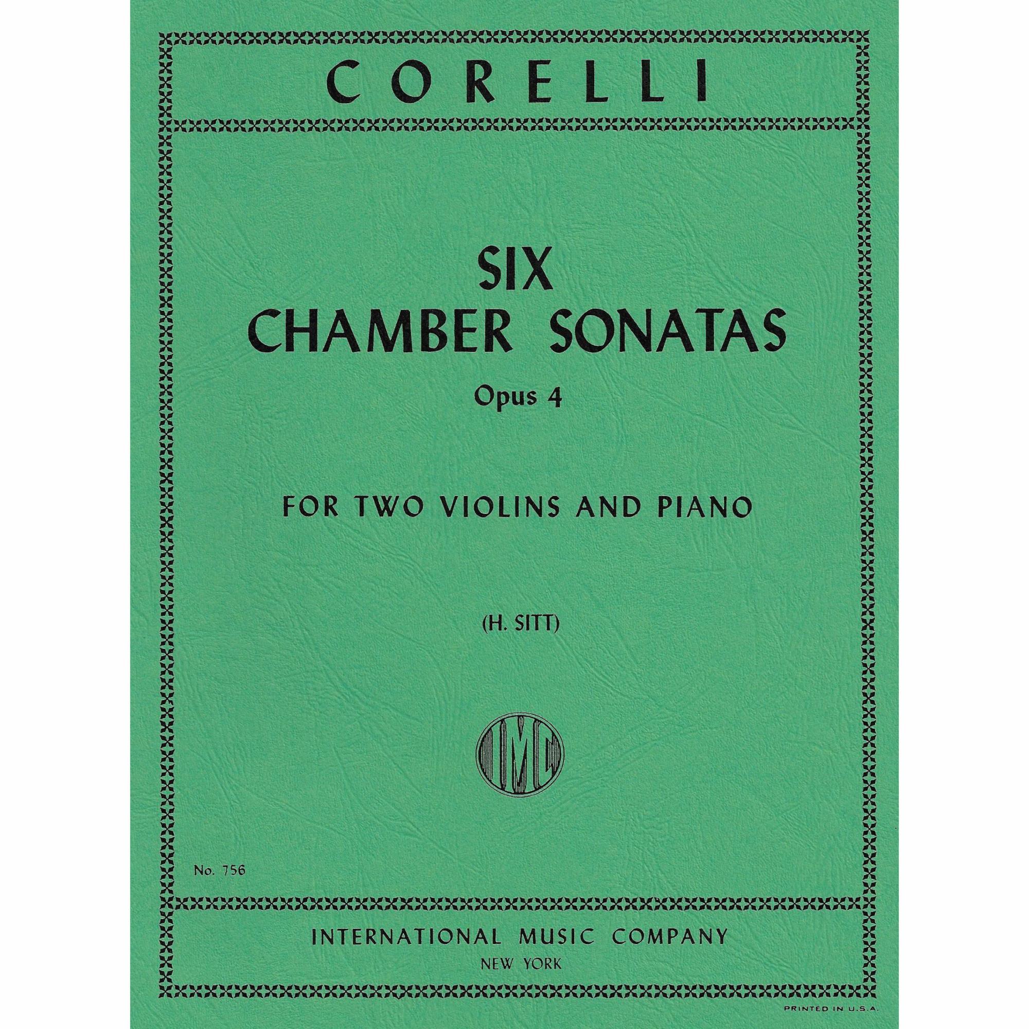 Corelli -- Six Chamber Sonatas, Op. 4 for Two Violins and Piano