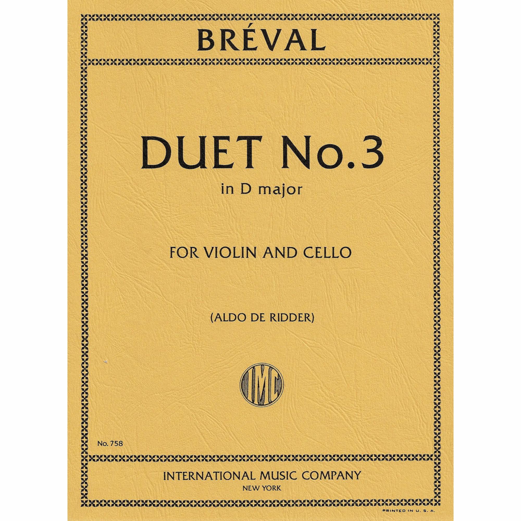 Breval -- Duet No. 3 in D Major for Violin and Cello