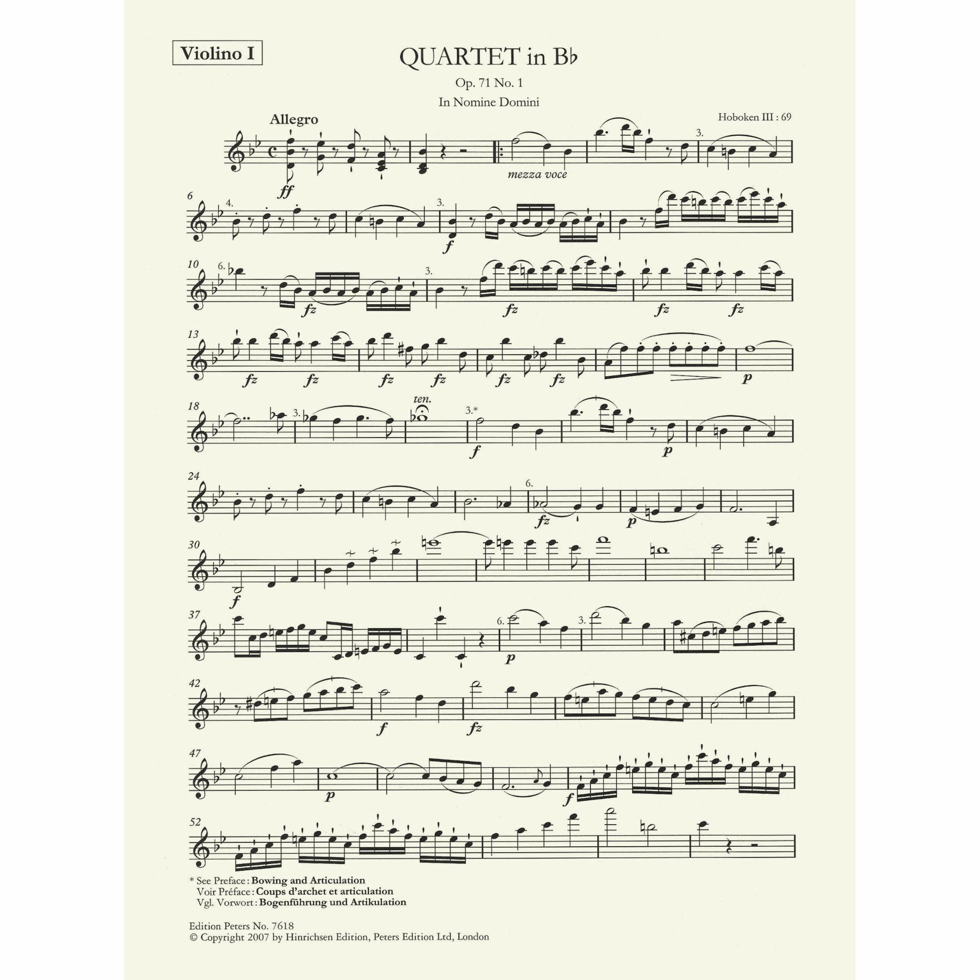 Sample: Violin I (Pg. 2)