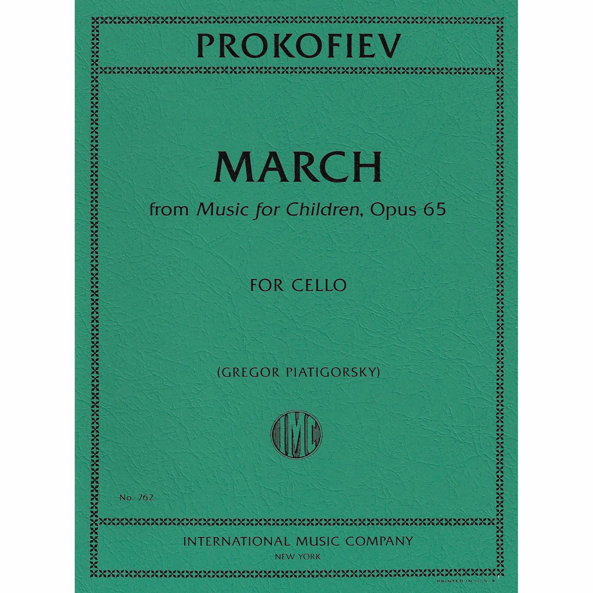 Prokofiev -- March, from Music for Children, Op. 65 for Solo Cello
