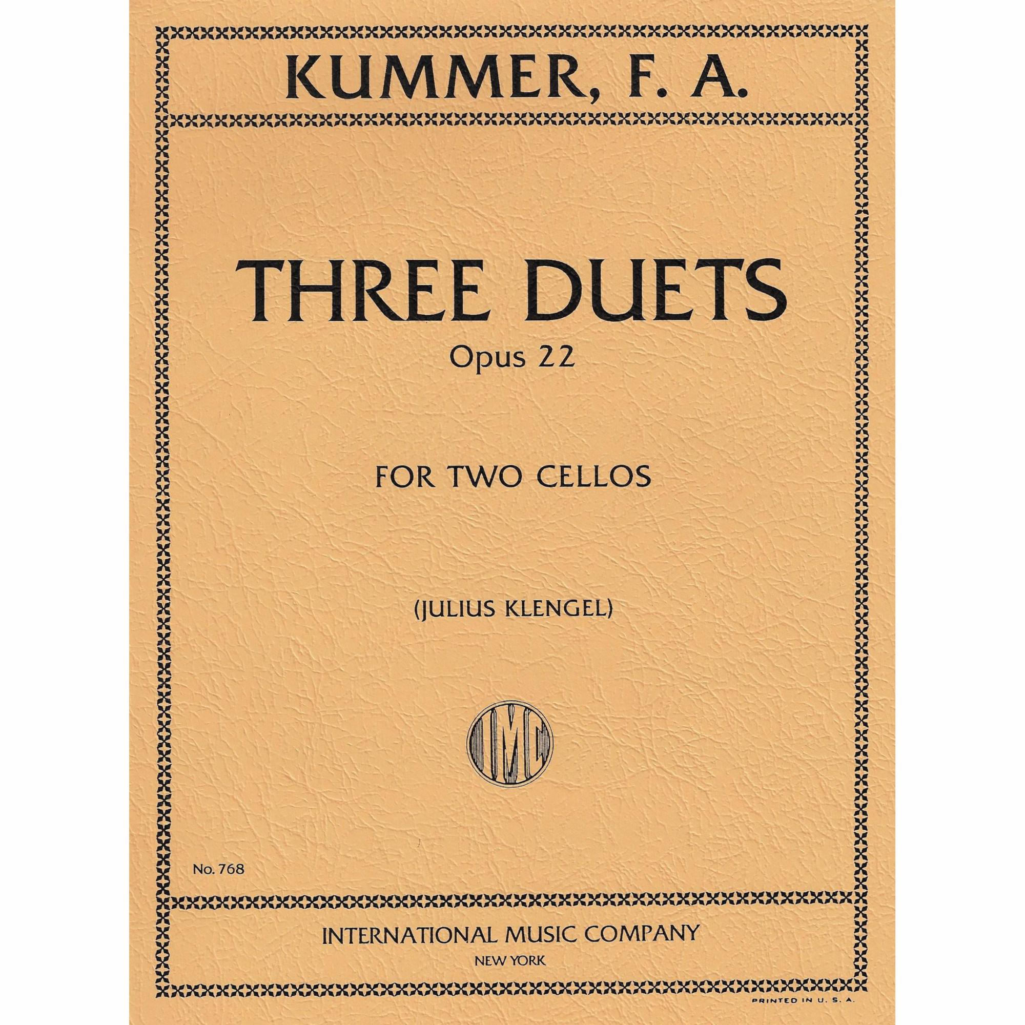 Kummer -- Three Duets, Op. 22 for Two Cellos