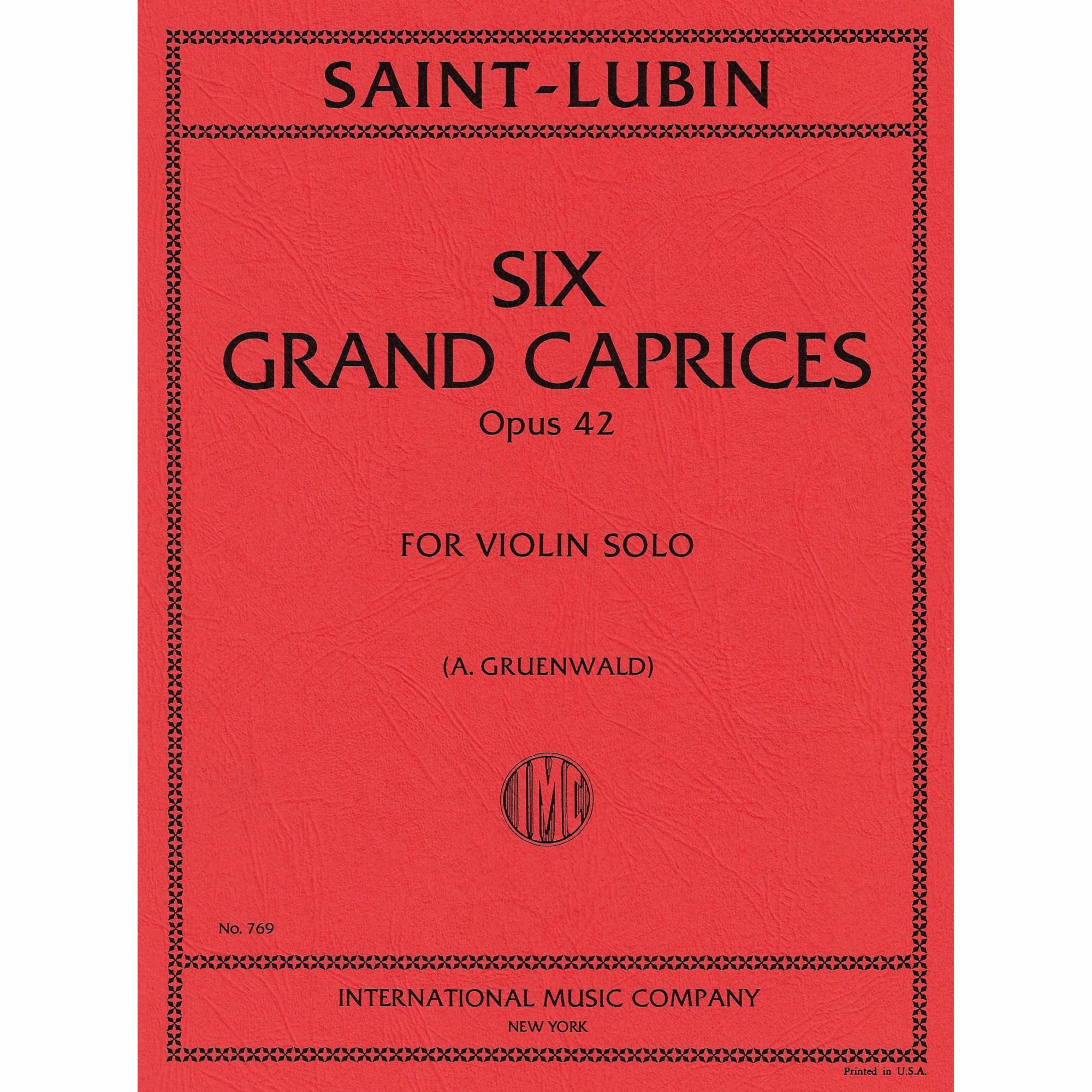 Saint-Lubin -- Six Grand Caprices, Op. 42 for Violin