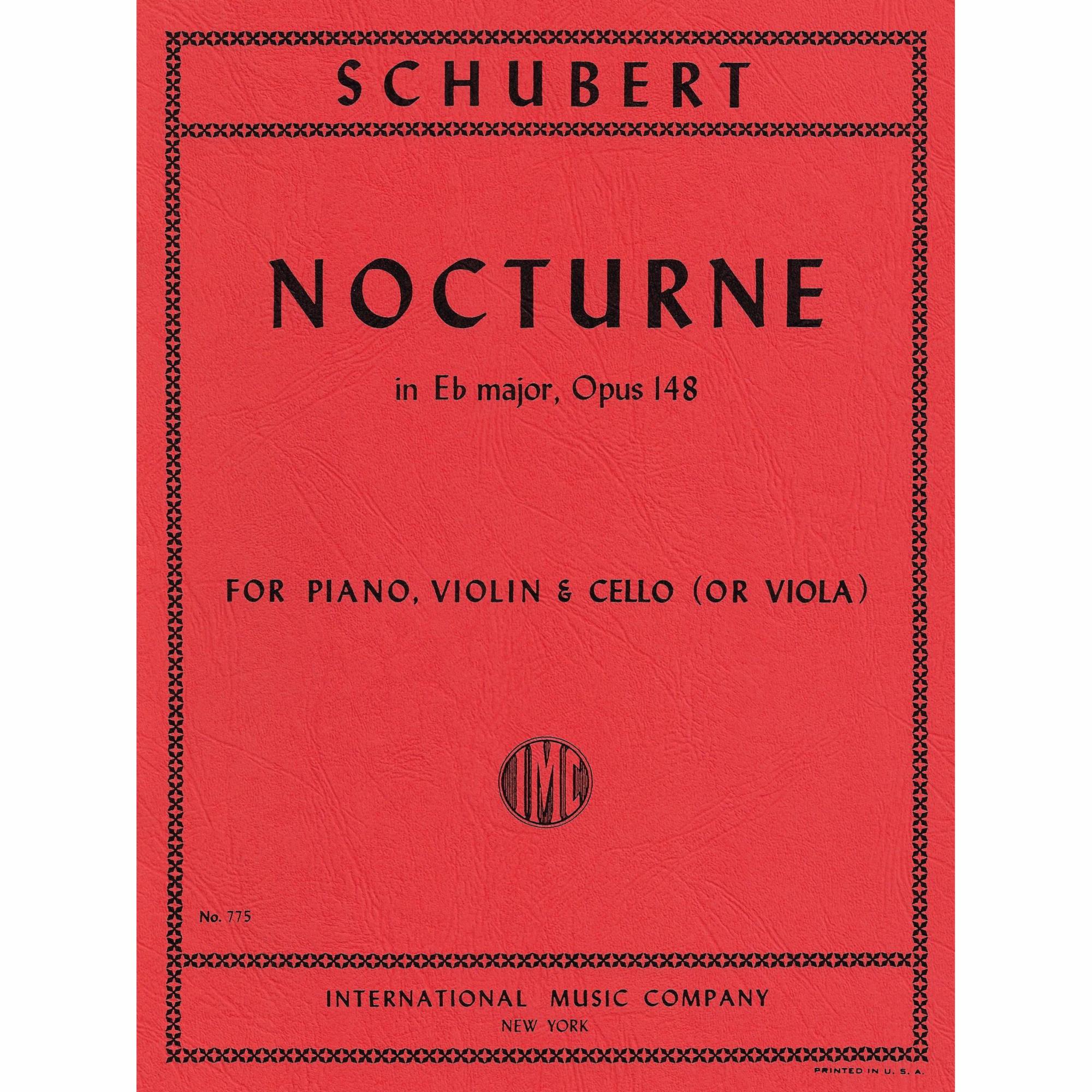 Schubert -- Nocturne in E-flat Major, D. 897 for Piano Trio