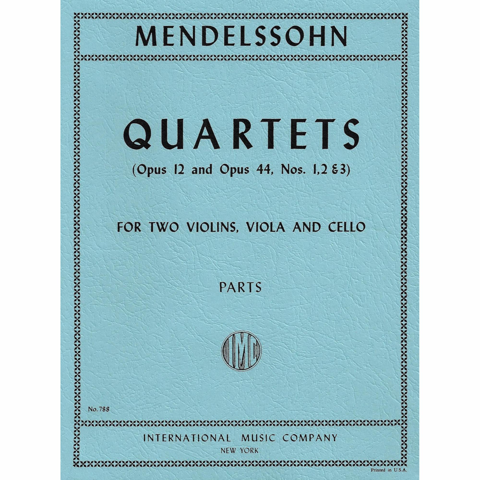 Mendelssohn -- String Quartets, Opp. 12 & 44