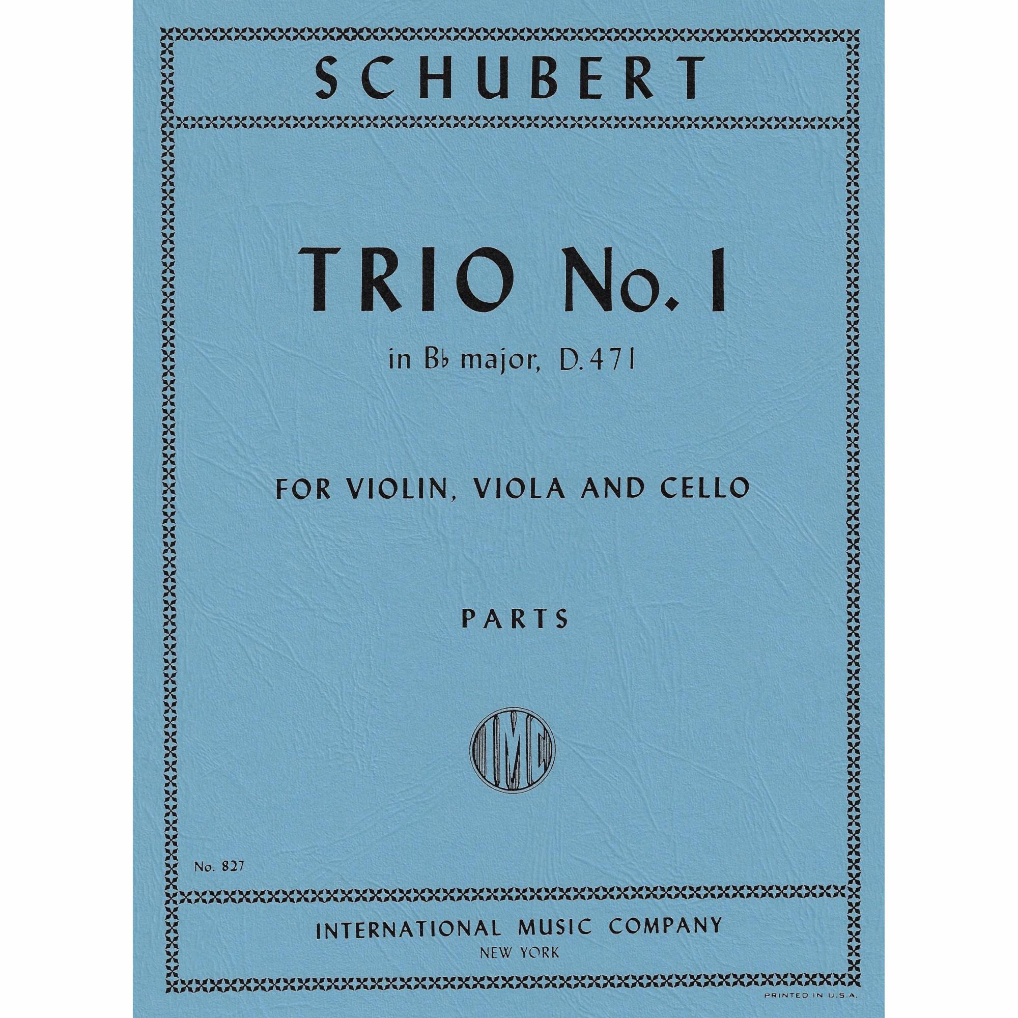 Schubert -- Trio No. 1 in B-flat Major, D. 471 for Violin, Viola, and Cello
