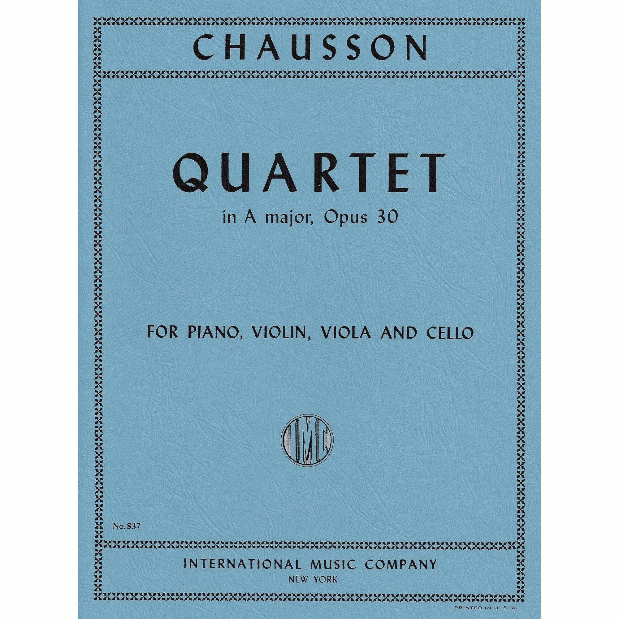 Chausson -- Piano Quartet in A Major, Op. 30