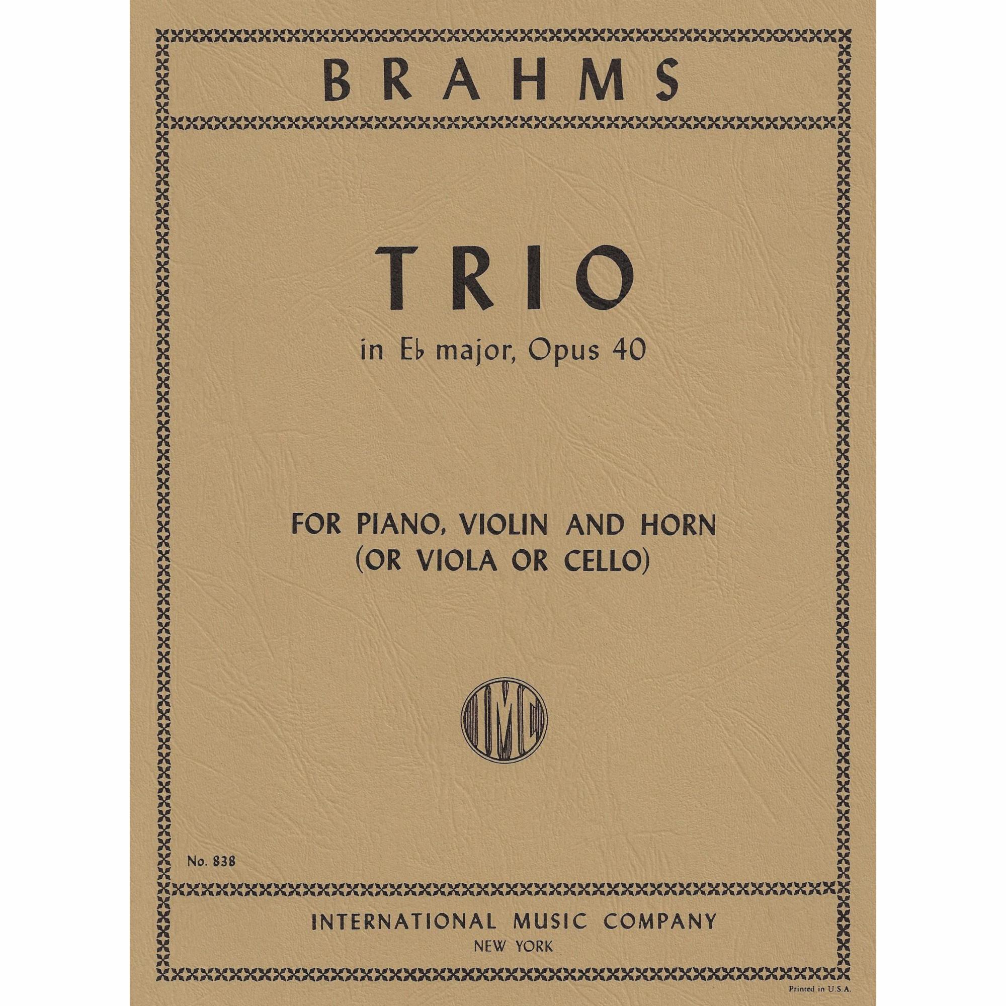 Brahms -- Horn Trio in E-flat Major, Op. 40