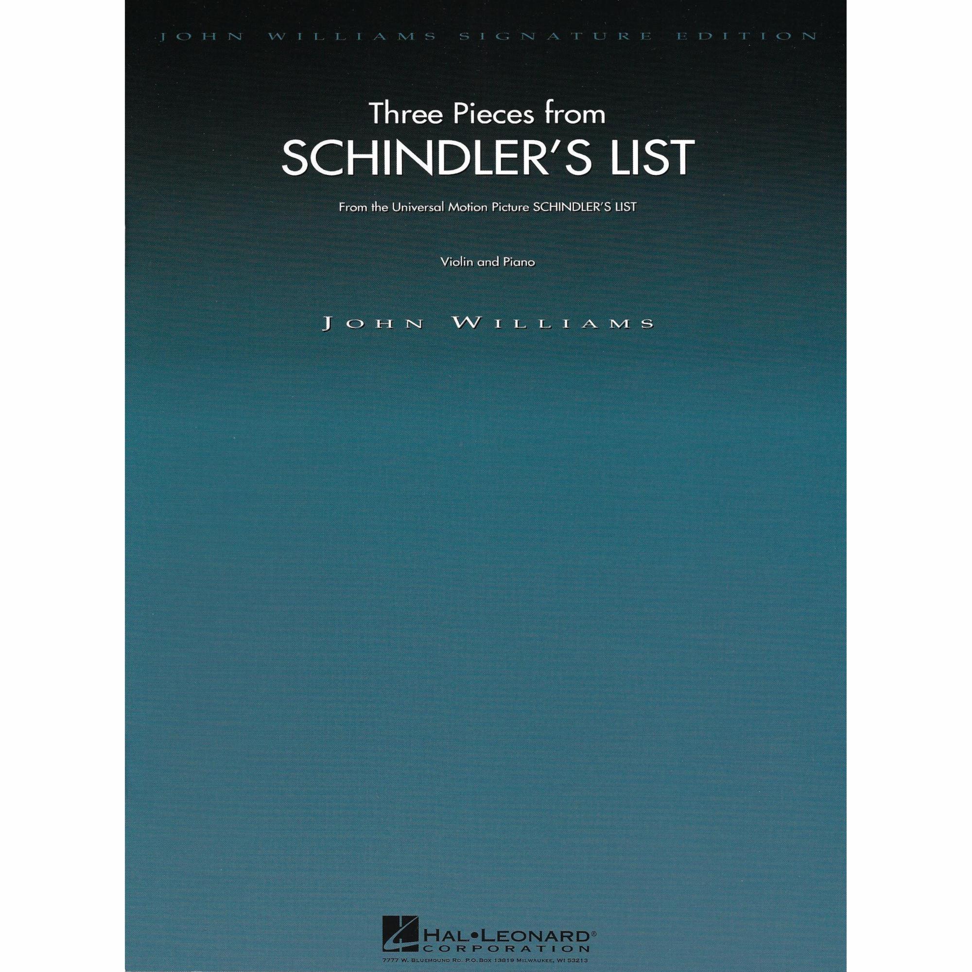 Three Pieces from Schindler's List for Violin and Piano