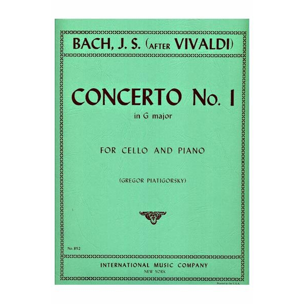Concerto No. 1 in G Major, after Vivaldi for Cello and Piano