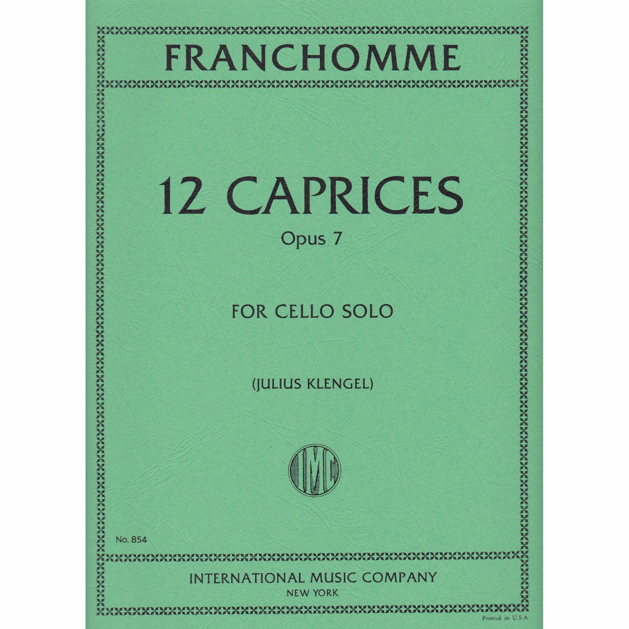 12 Caprices, Op. 7 for Cello Solo