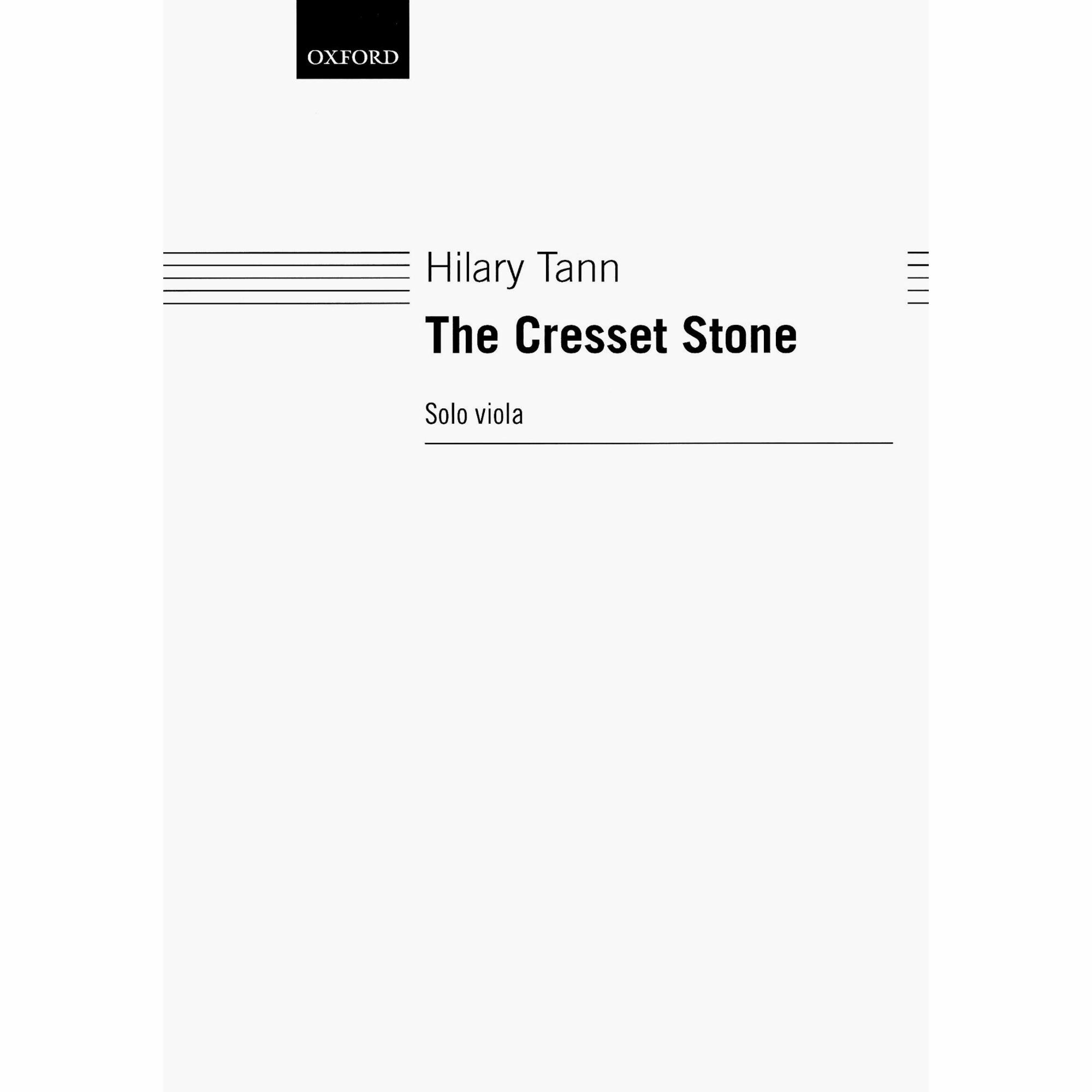 Tann -- The Cresset Stone for Solo Viola