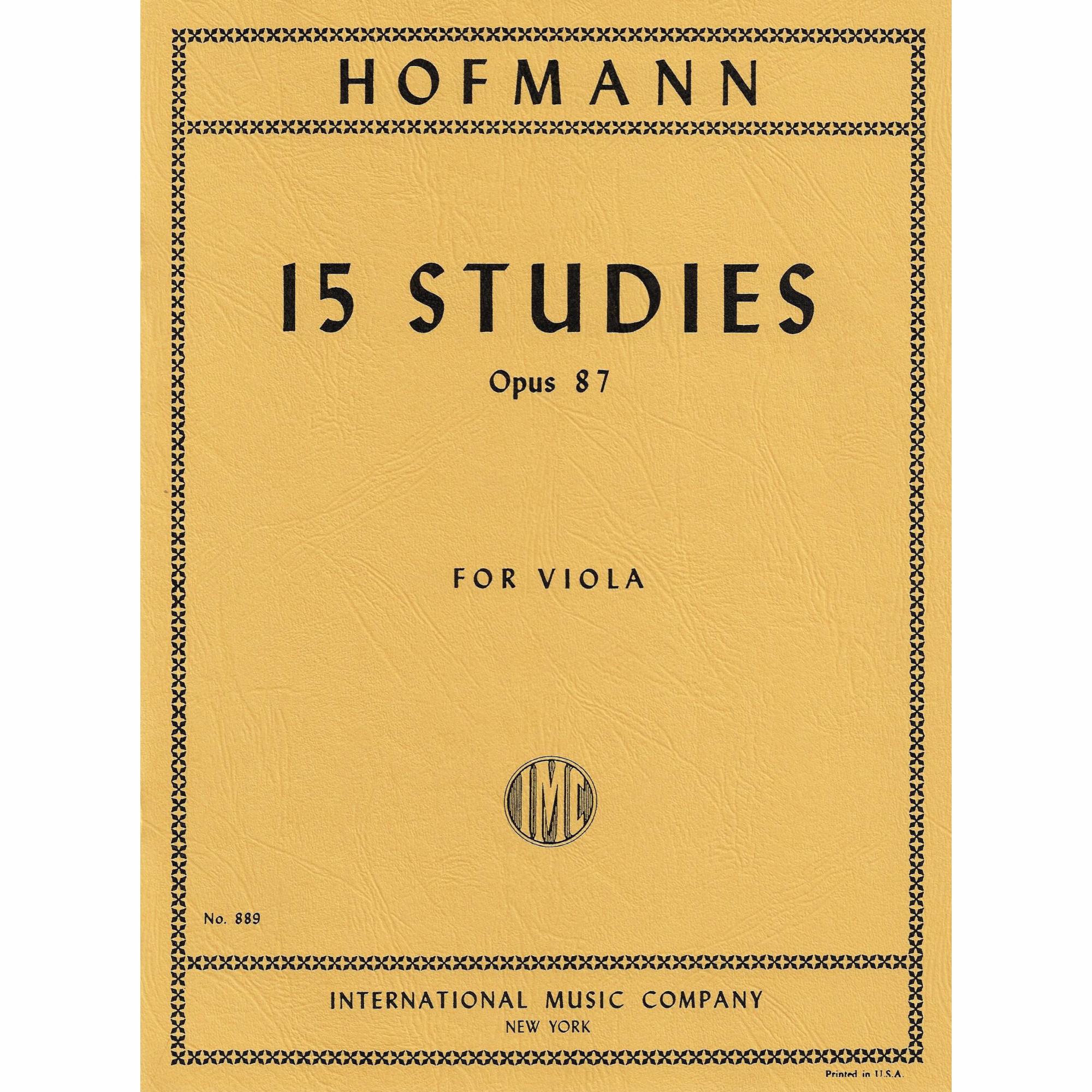 Hofmann -- 15 Studies, Op. 87 for Viola