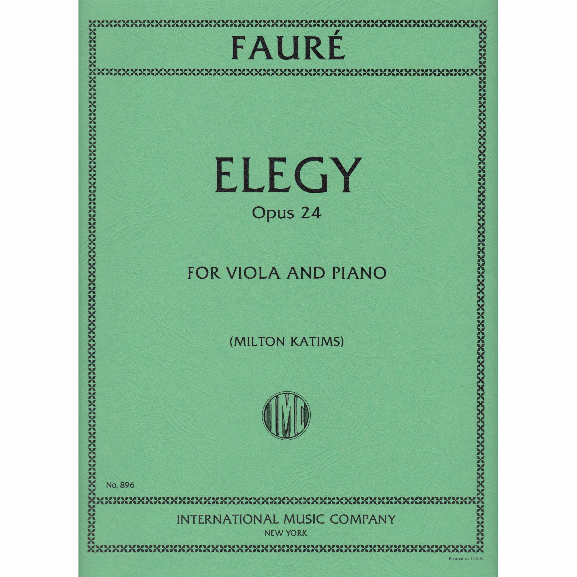 Elegy for Viola and Piano, Op. 24