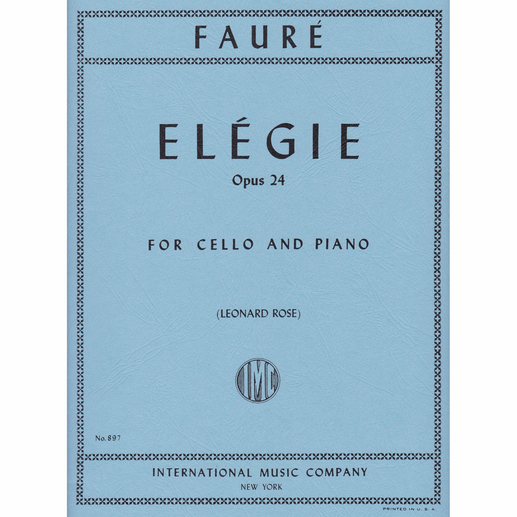 Elegy for Cello and Piano, Op. 24