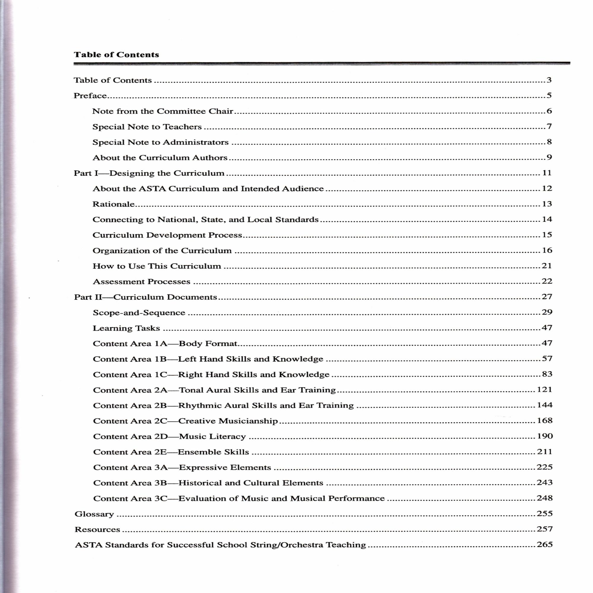 ASTA Curriculum (2011 Edition)