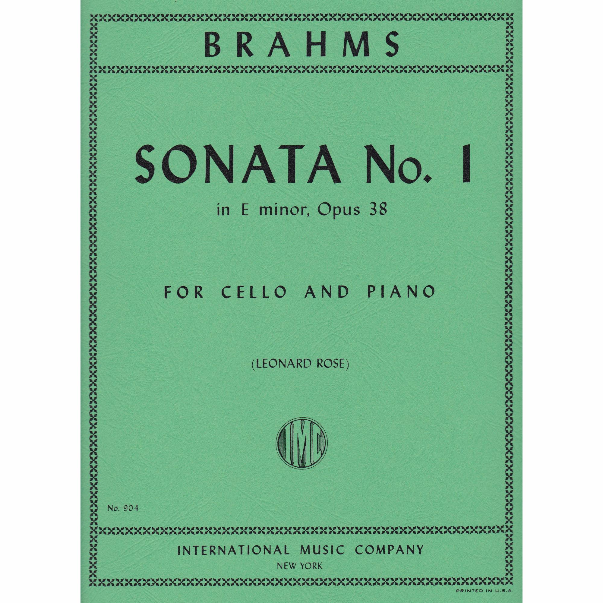 Cello Sonata No. 1 in E Minor, Op. 38