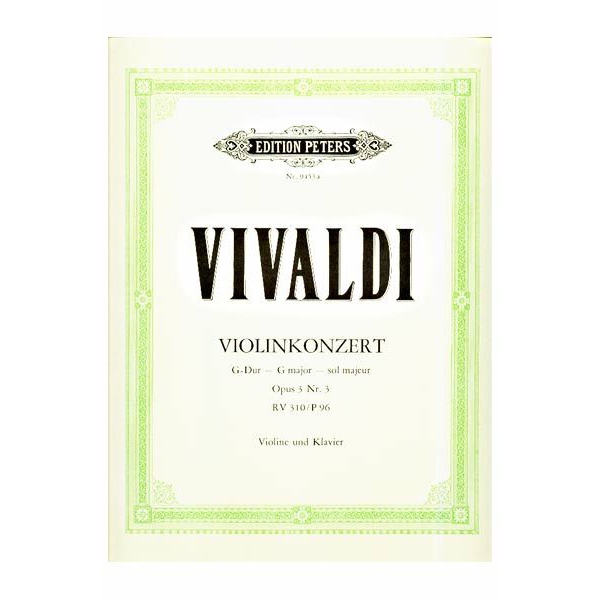 Concerto in G Major, Op.3, No.3, RV 310 for Violin and Piano