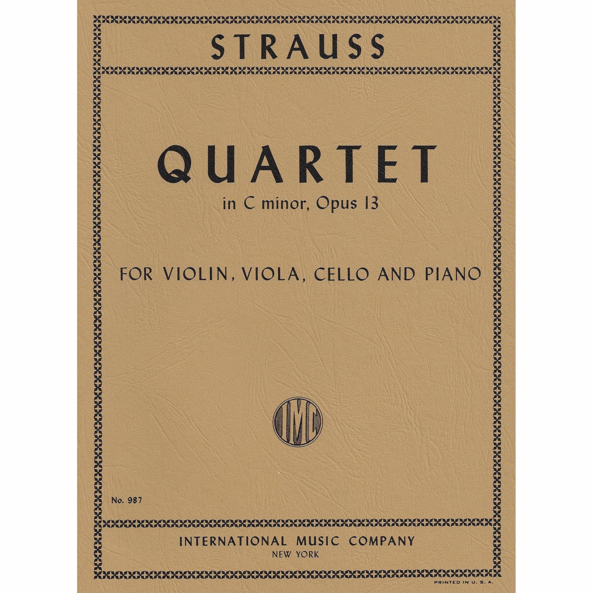 Strauss -- Piano Quartet in C Minor, Op. 13