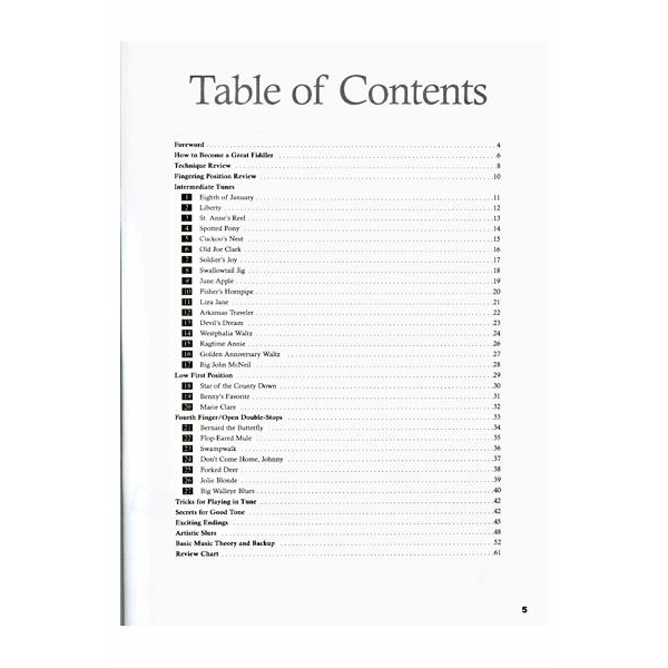 Table Of Contents