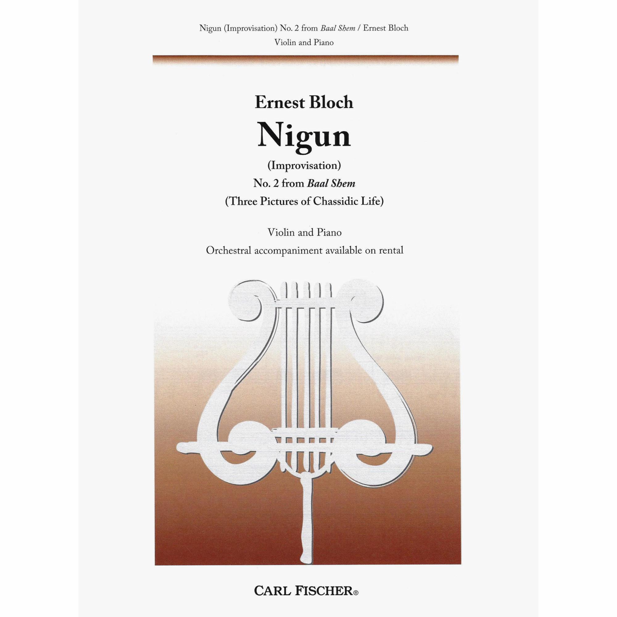 Bloch -- Nigun, No. 2 from Baal Shem for Violin and Piano