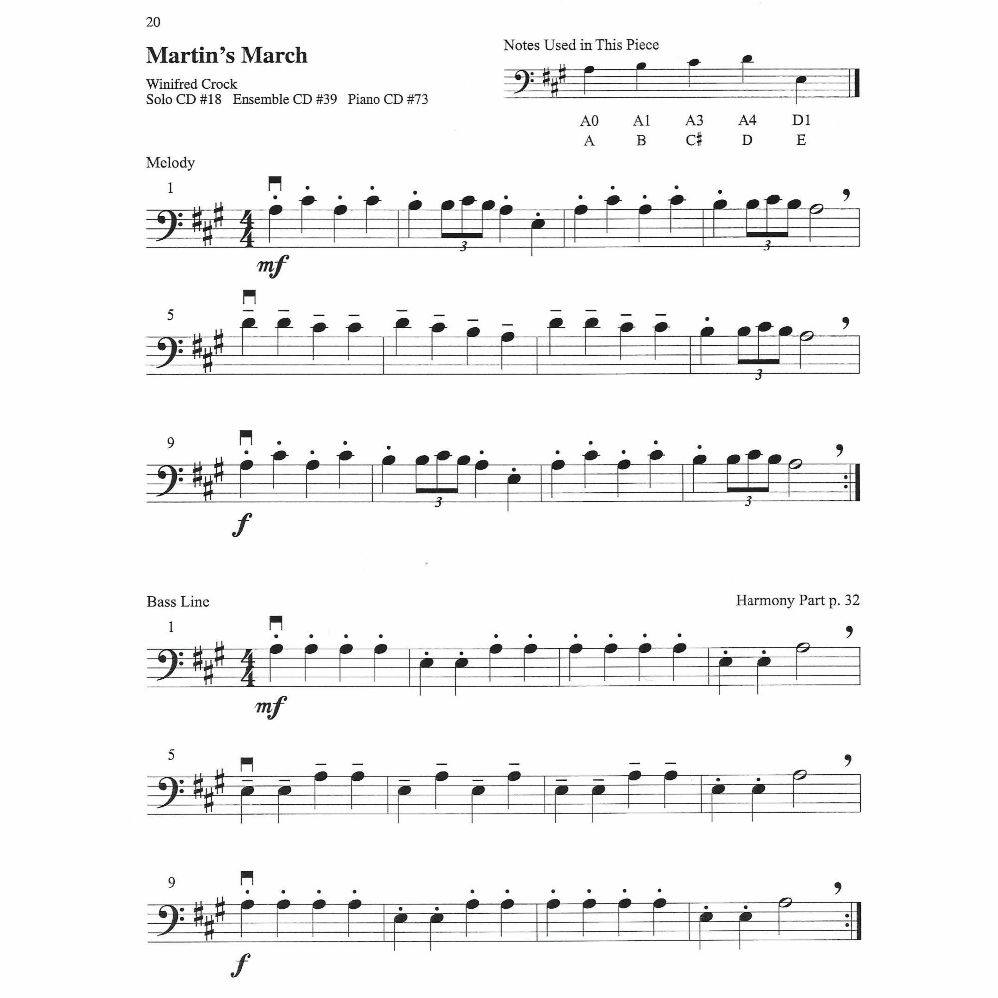 Sample: Cello (Pg. 20)