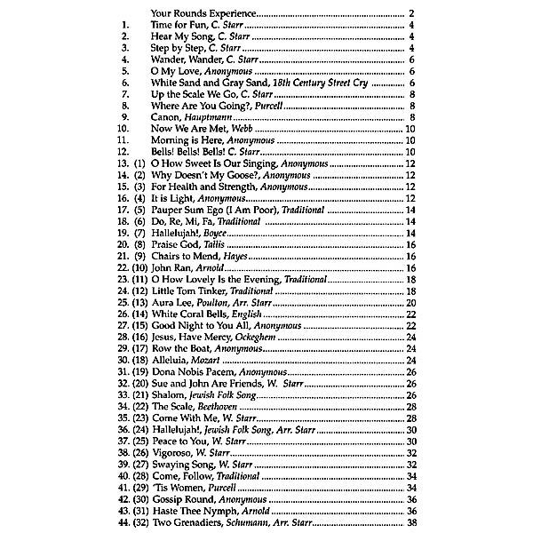 Table Of Contents