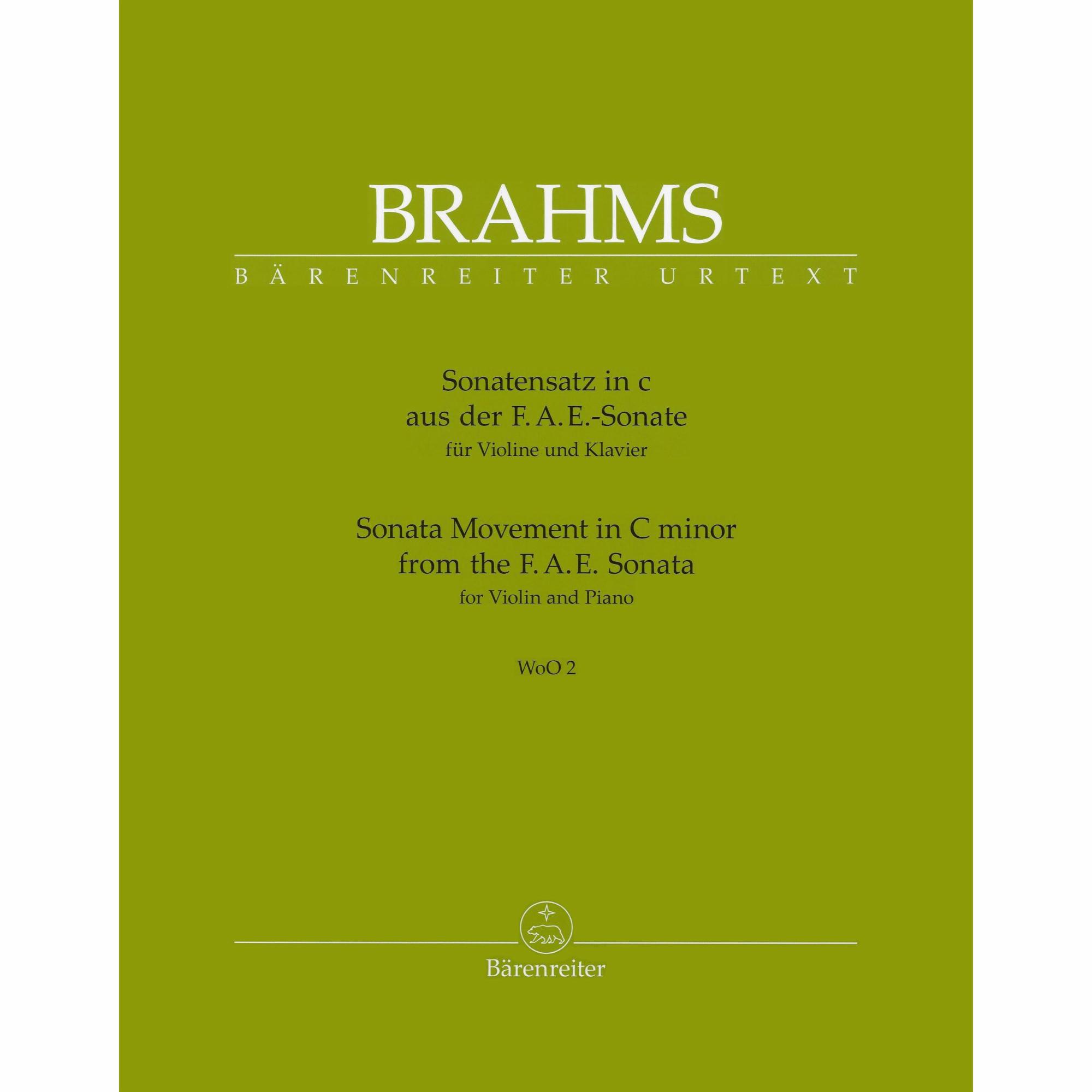 Brahms -- Sonatensatz in C Minor, WoO 2 for Violin and Piano