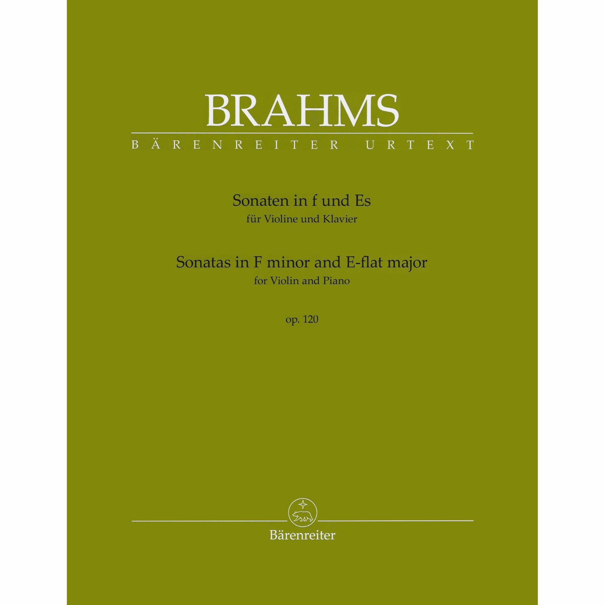 Brahms -- Sonatas in F Minor and E-flat Major, Op. 120 for Violin and Piano