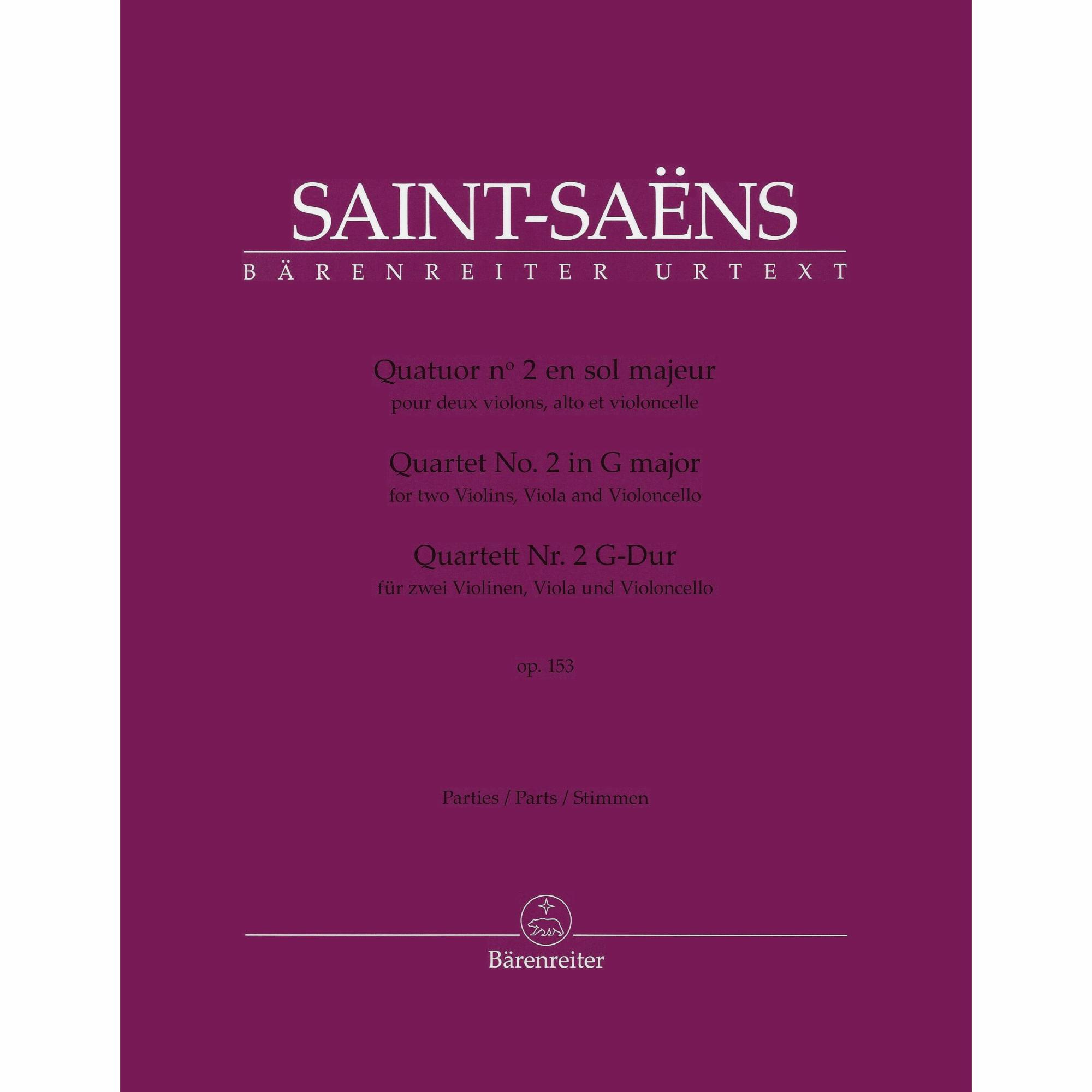 Saint-Saens -- String Quartet No. 2 in G Major, Op. 153
