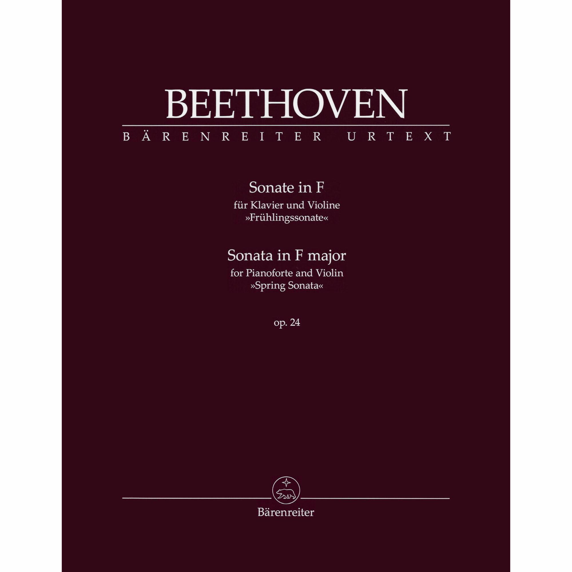 Beethoven -- Sonata in F Major, Op. 24 (Spring Sonata) for Violin and Piano