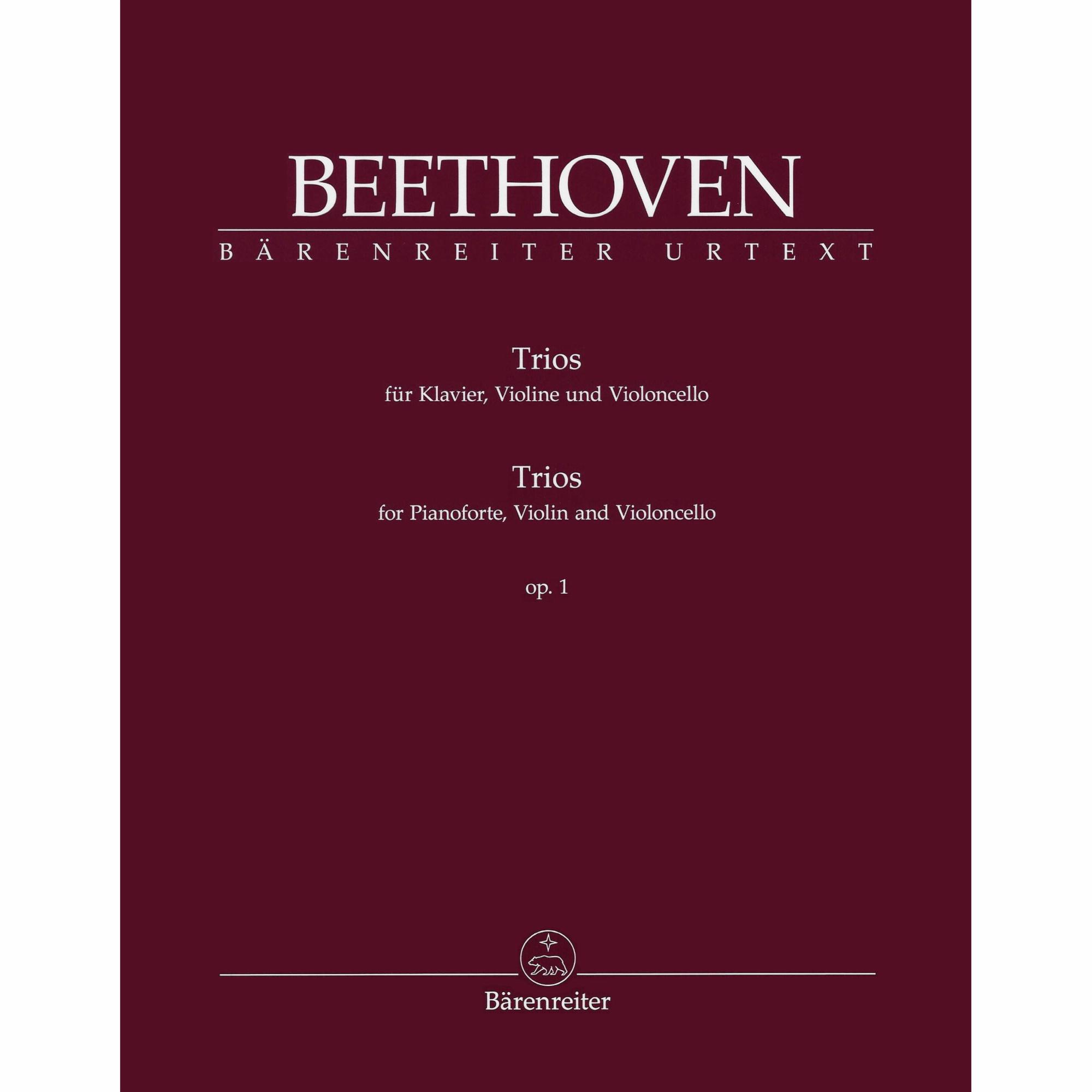 Beethoven -- Trios, Op. 1 for Violin, Cello, and Piano