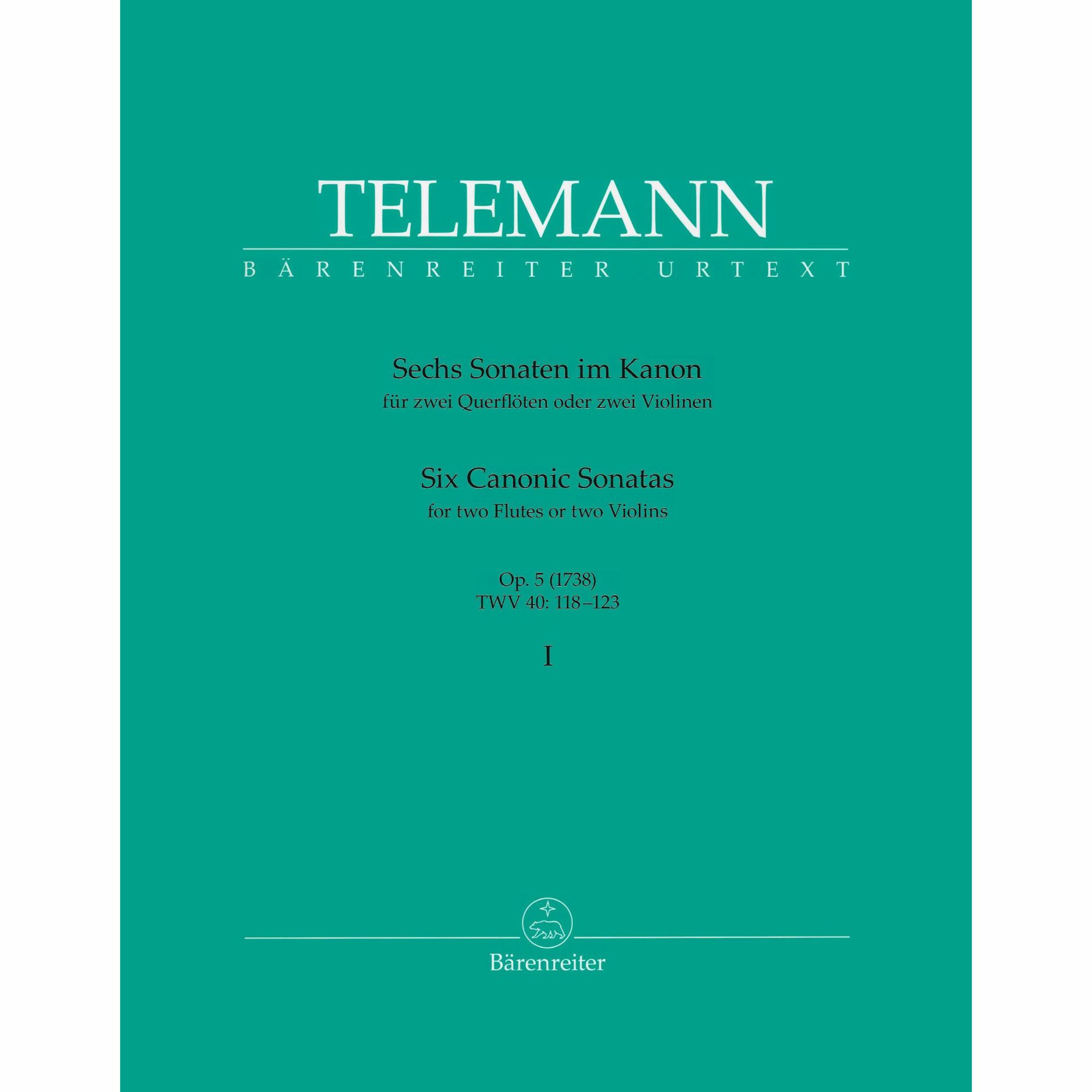 Telemann -- Six Canonic Sonatas for Two Violins