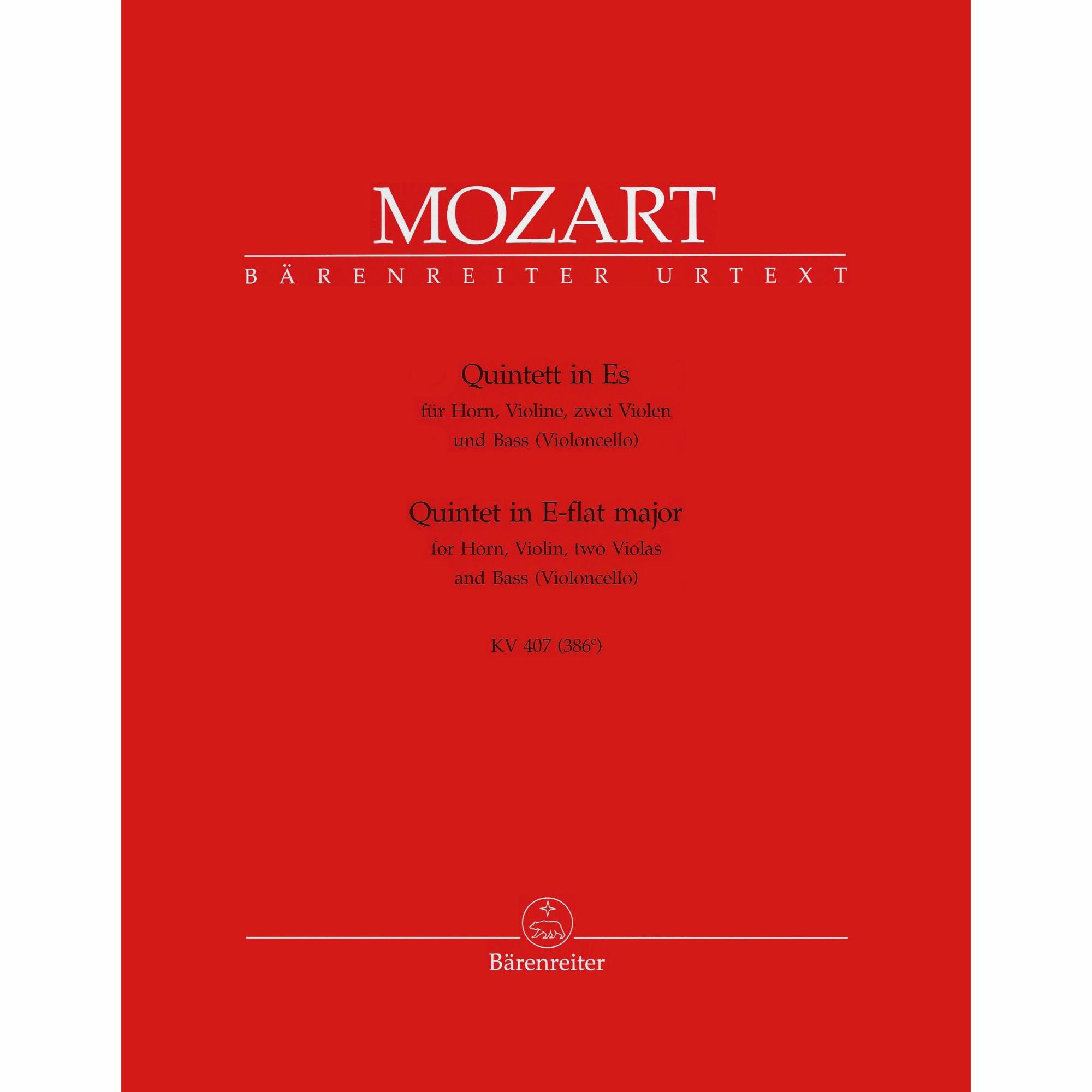 Mozart -- Horn Quintet in E-flat Major, K. 407