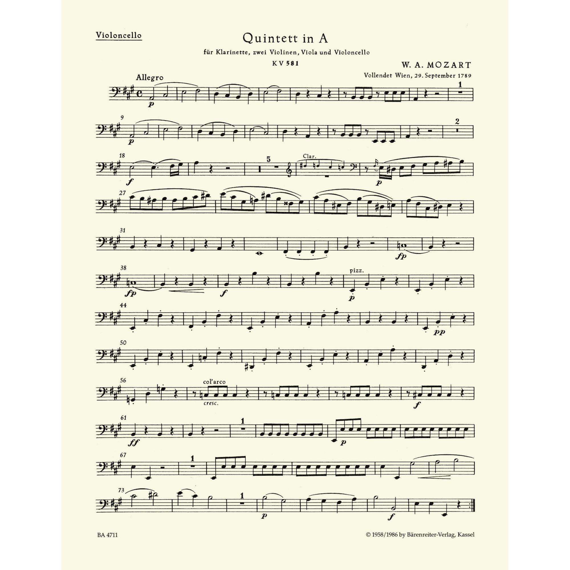 Sample: Cello (Pg. 1)