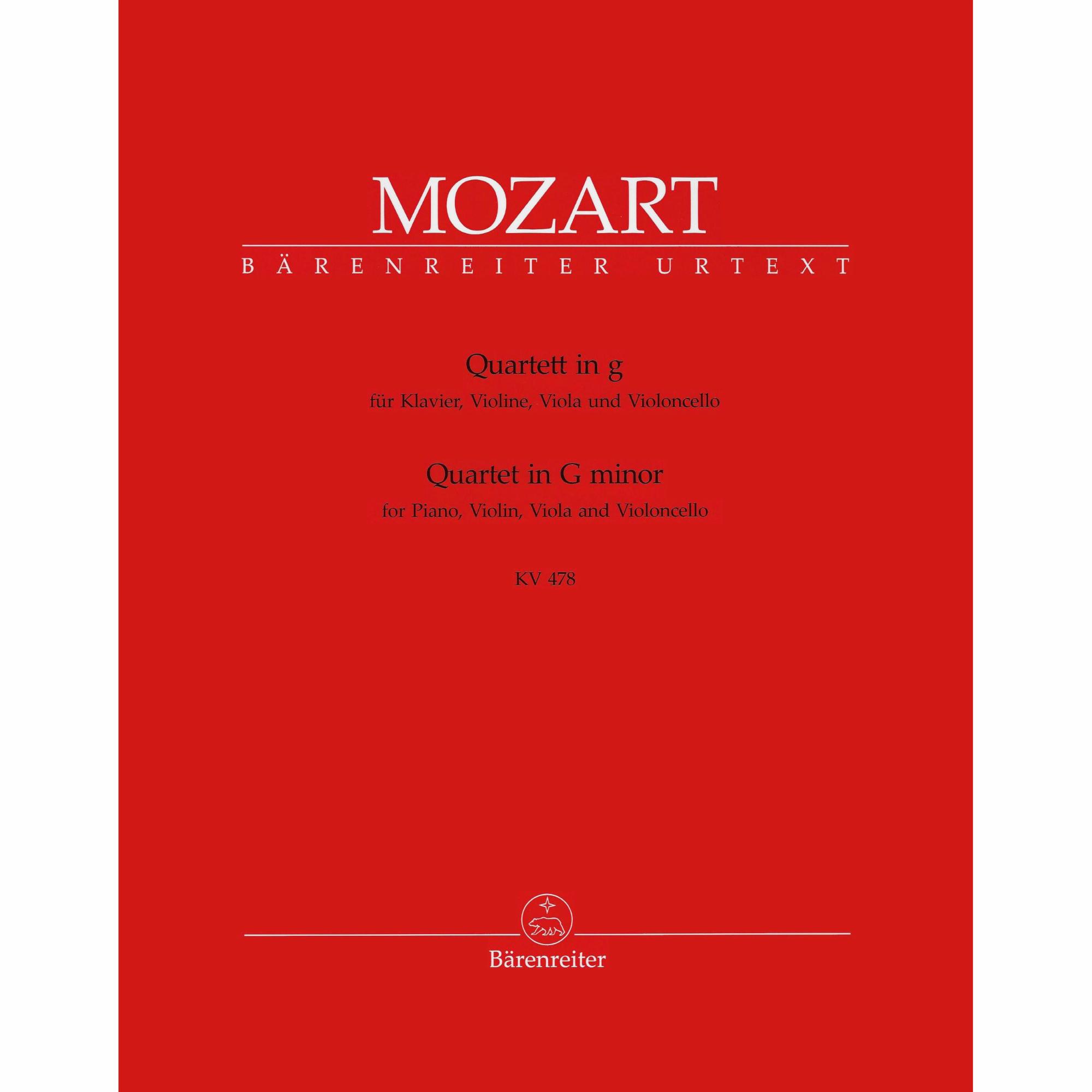 Mozart -- Piano Quartet in G Minor, K. 478