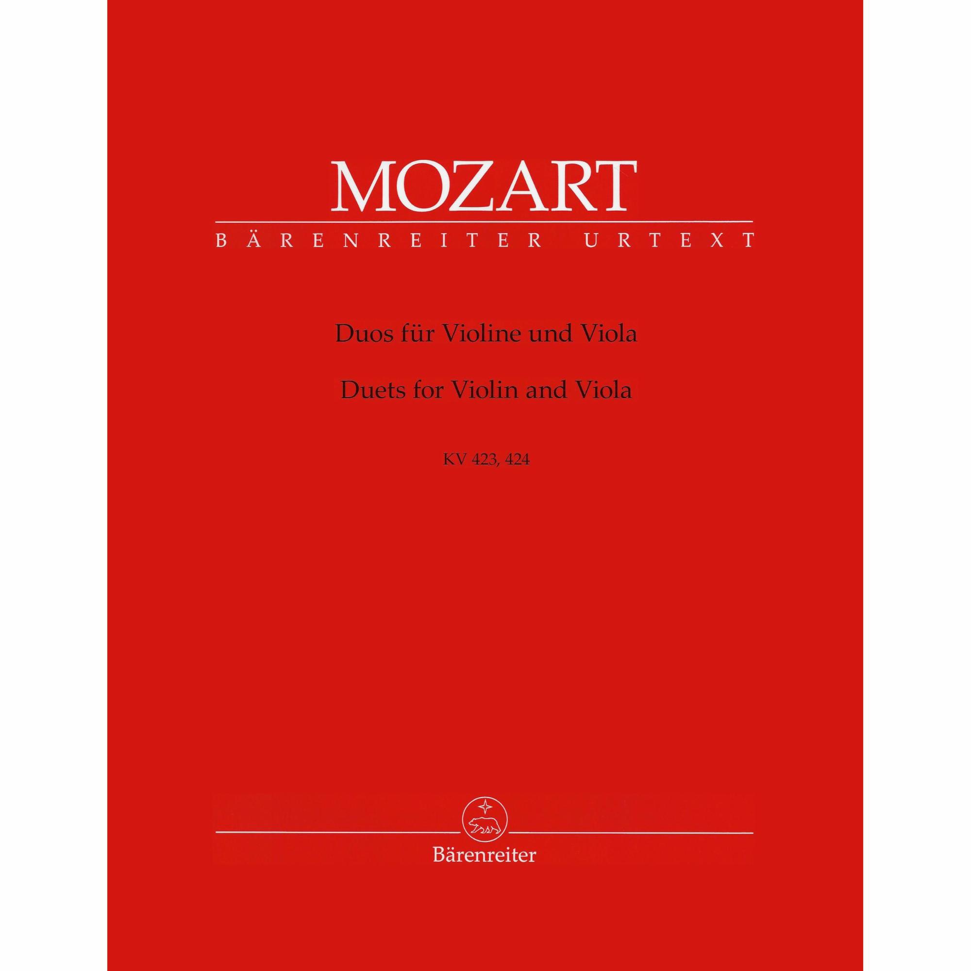 Mozart -- Duets, K. 423 & 424 for Violin and Viola